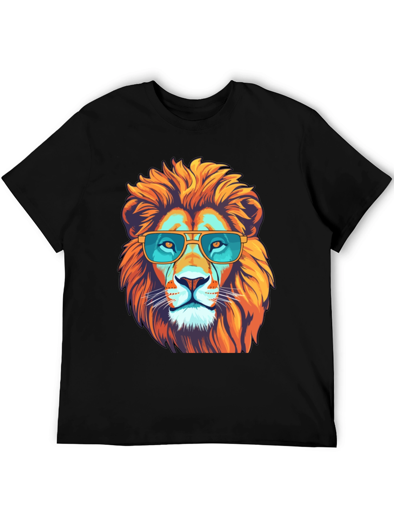 Cool Lion Graphic Tee - Black T-Shirt