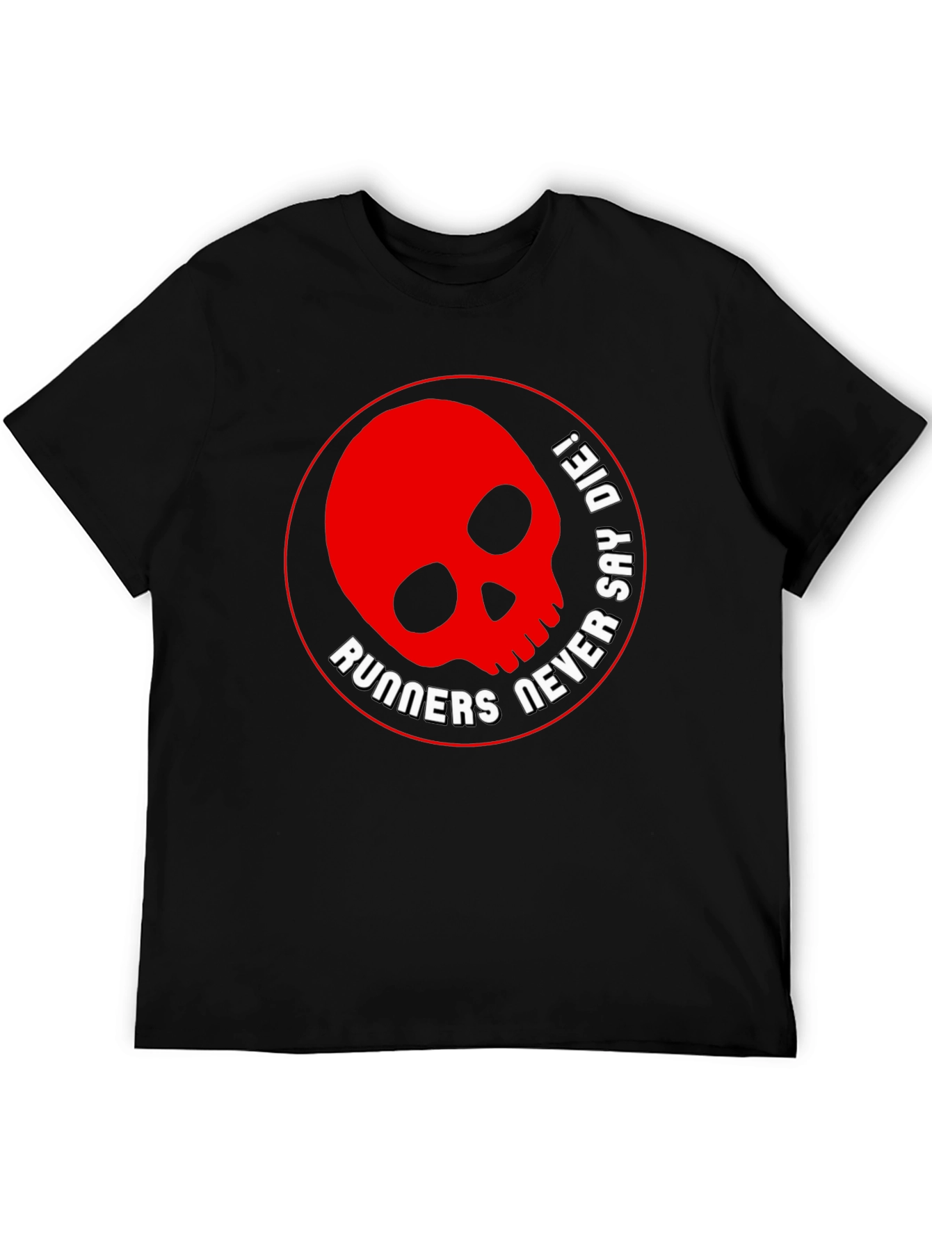 Runners Never Say Die Skull Graphic T-Shirt