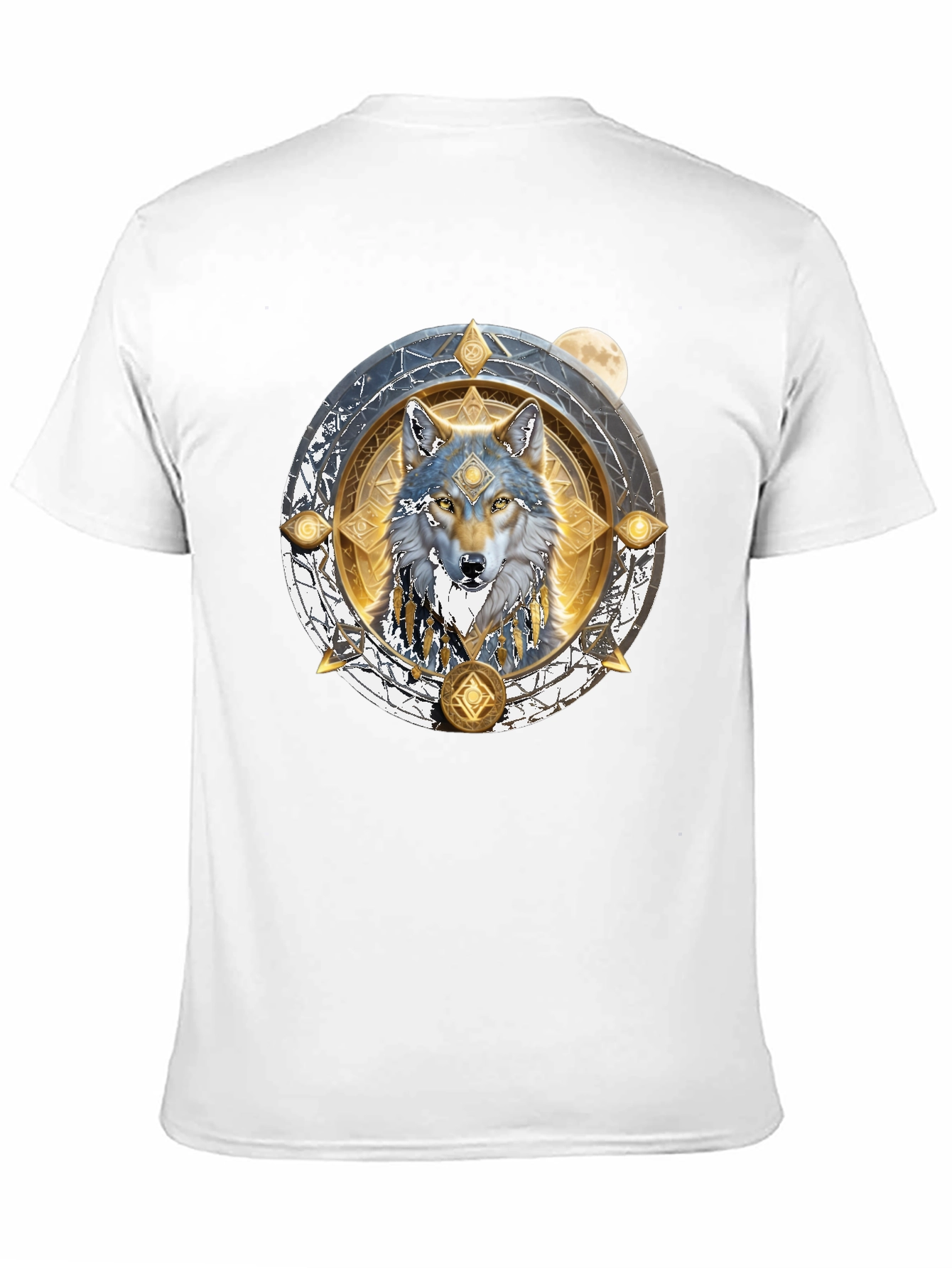 Wolf Mandala Black Graphic T-Shirt