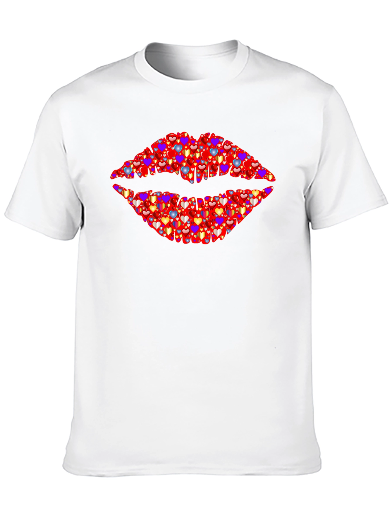 Heart Lips Graphic Black T-Shirt
