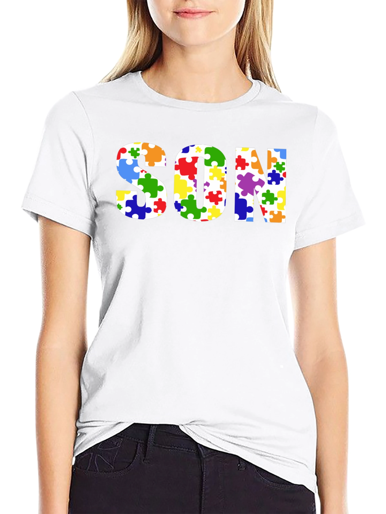 Autism Awareness Son Puzzle Piece T-Shirt