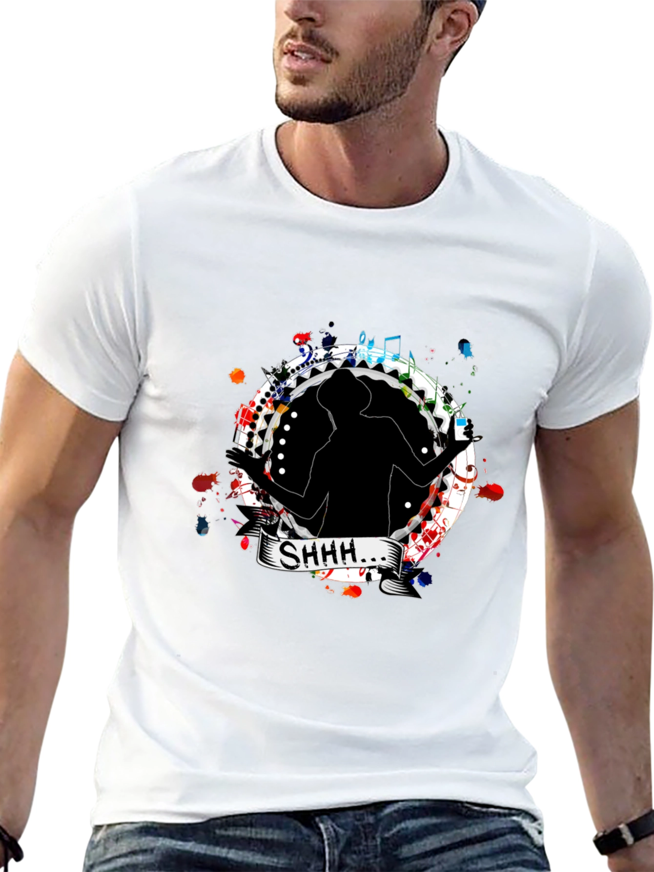 Shhh Silhouette Graphic T-Shirt