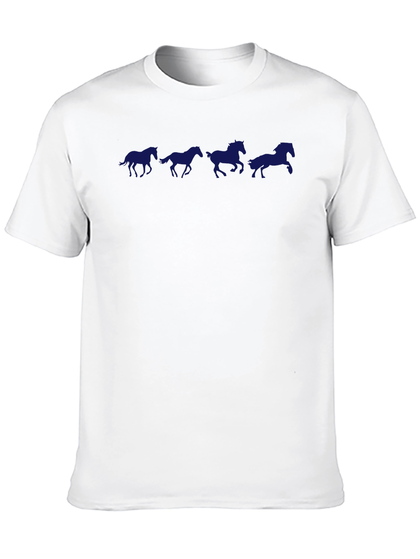 Horse Silhouette Graphic Tee - Black Cotton