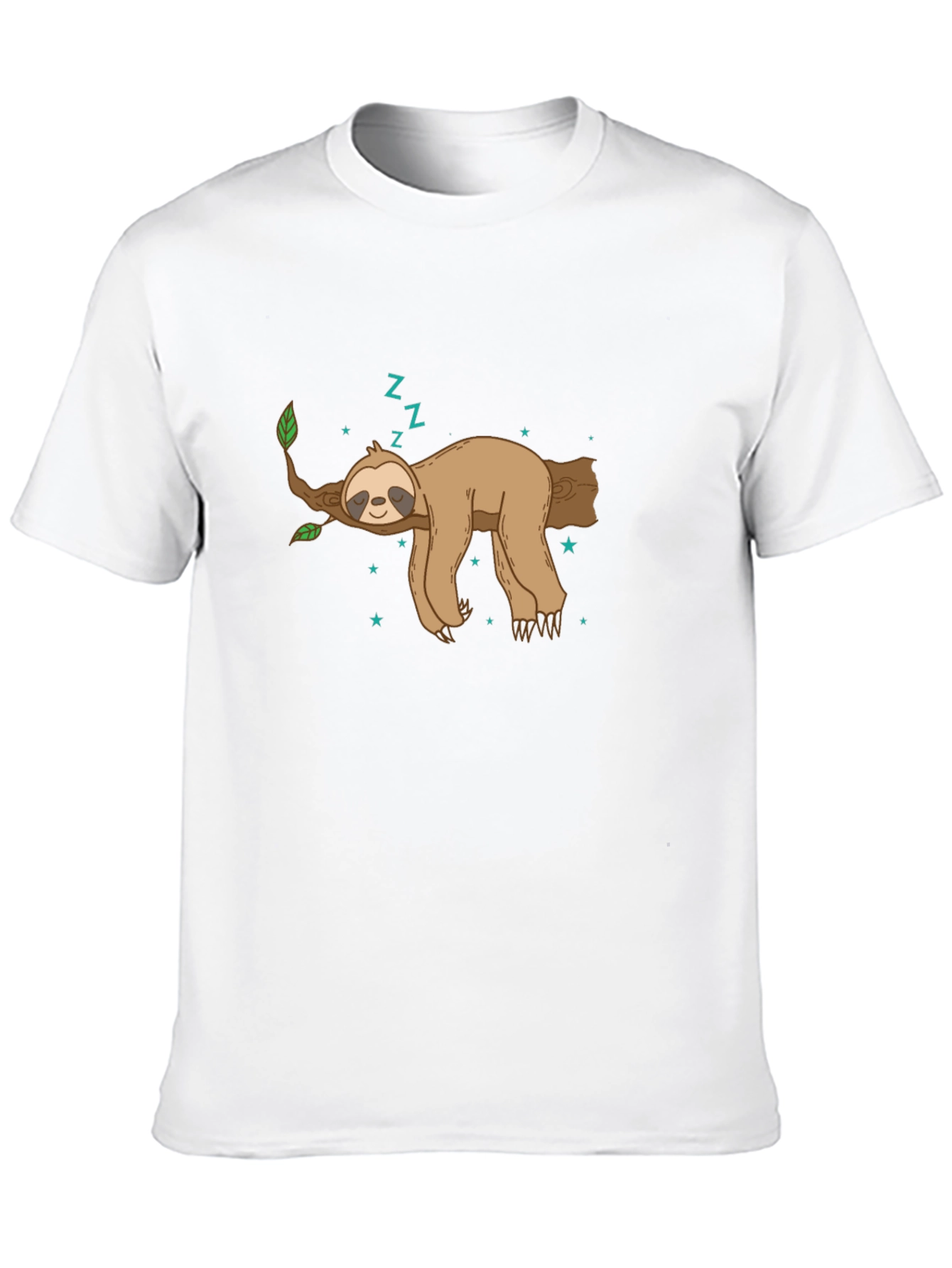 Sleeping Sloth Graphic Tee - Relaxed Style