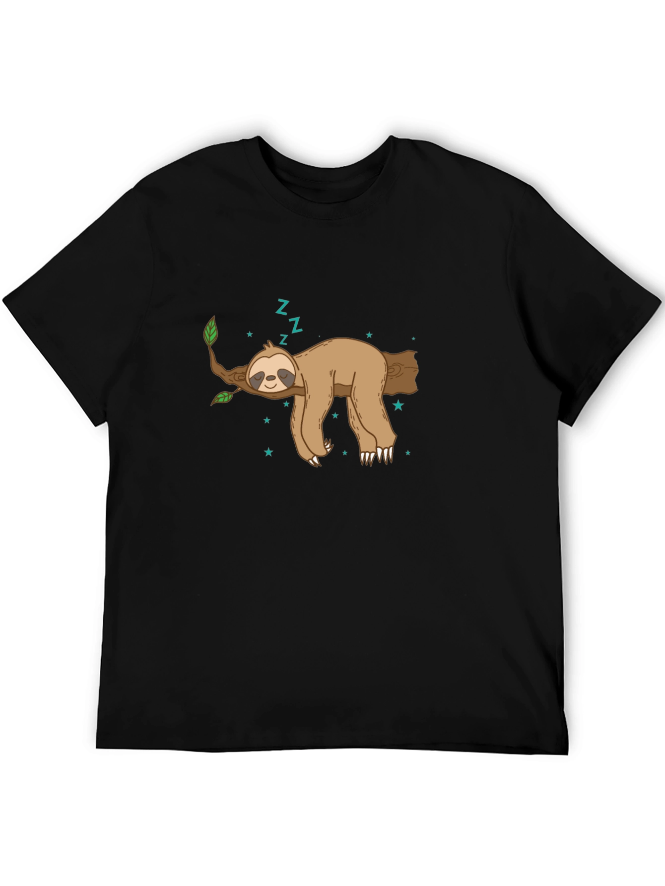 Sleeping Sloth Graphic Tee - Relaxed Style