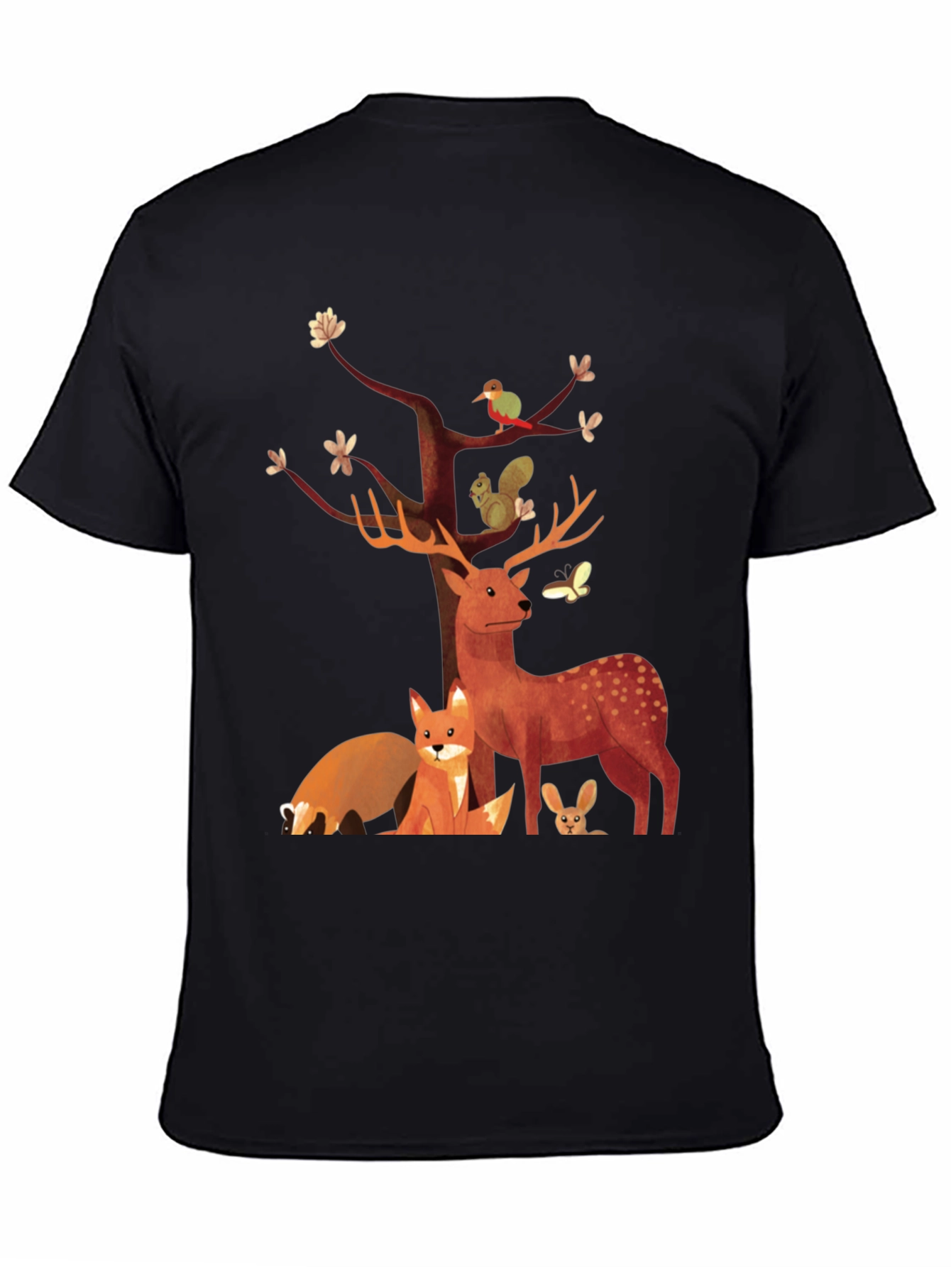 Nature Scene Graphic Tee - Forest Animals