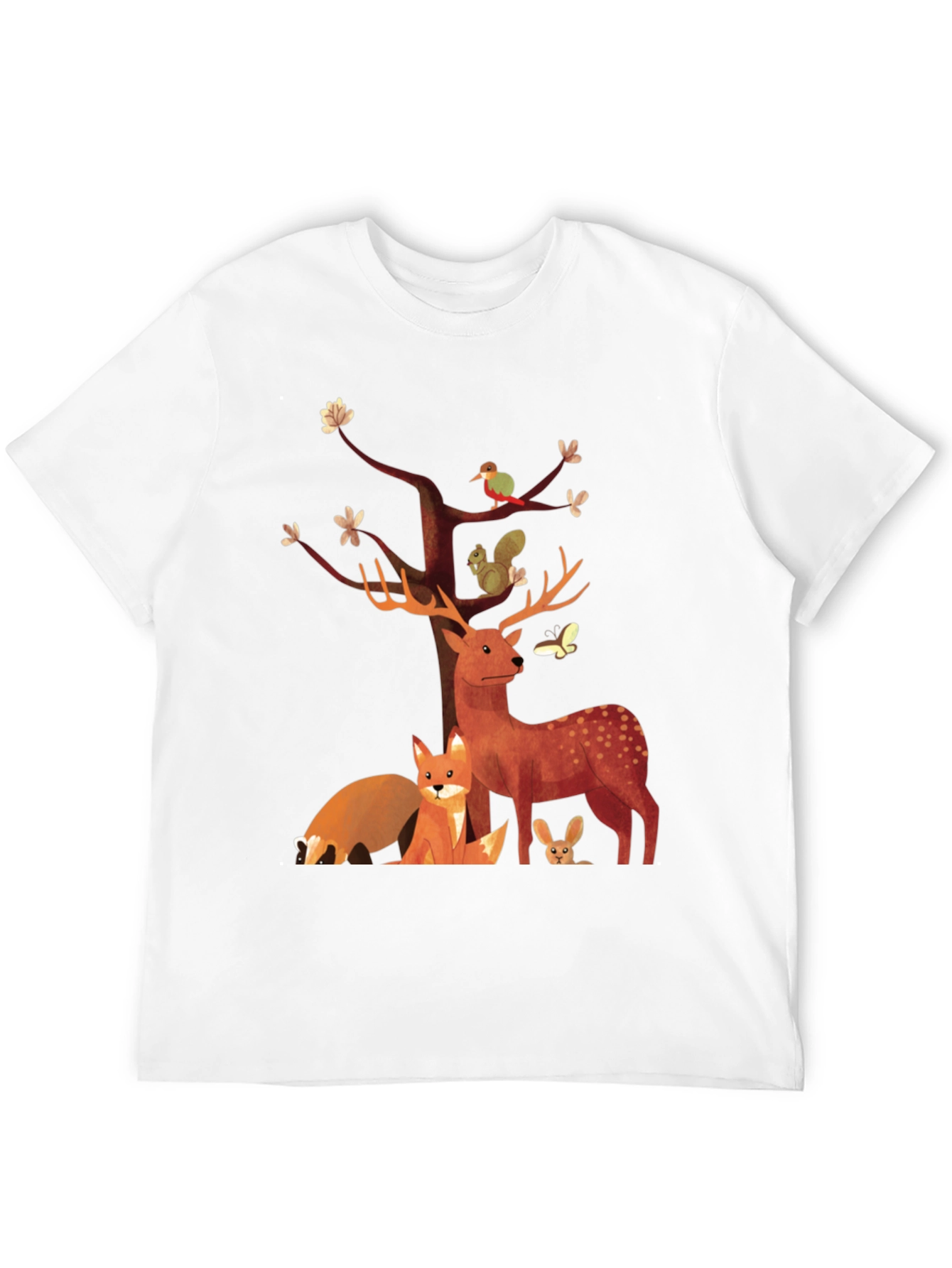 Nature Scene Graphic Tee - Forest Animals