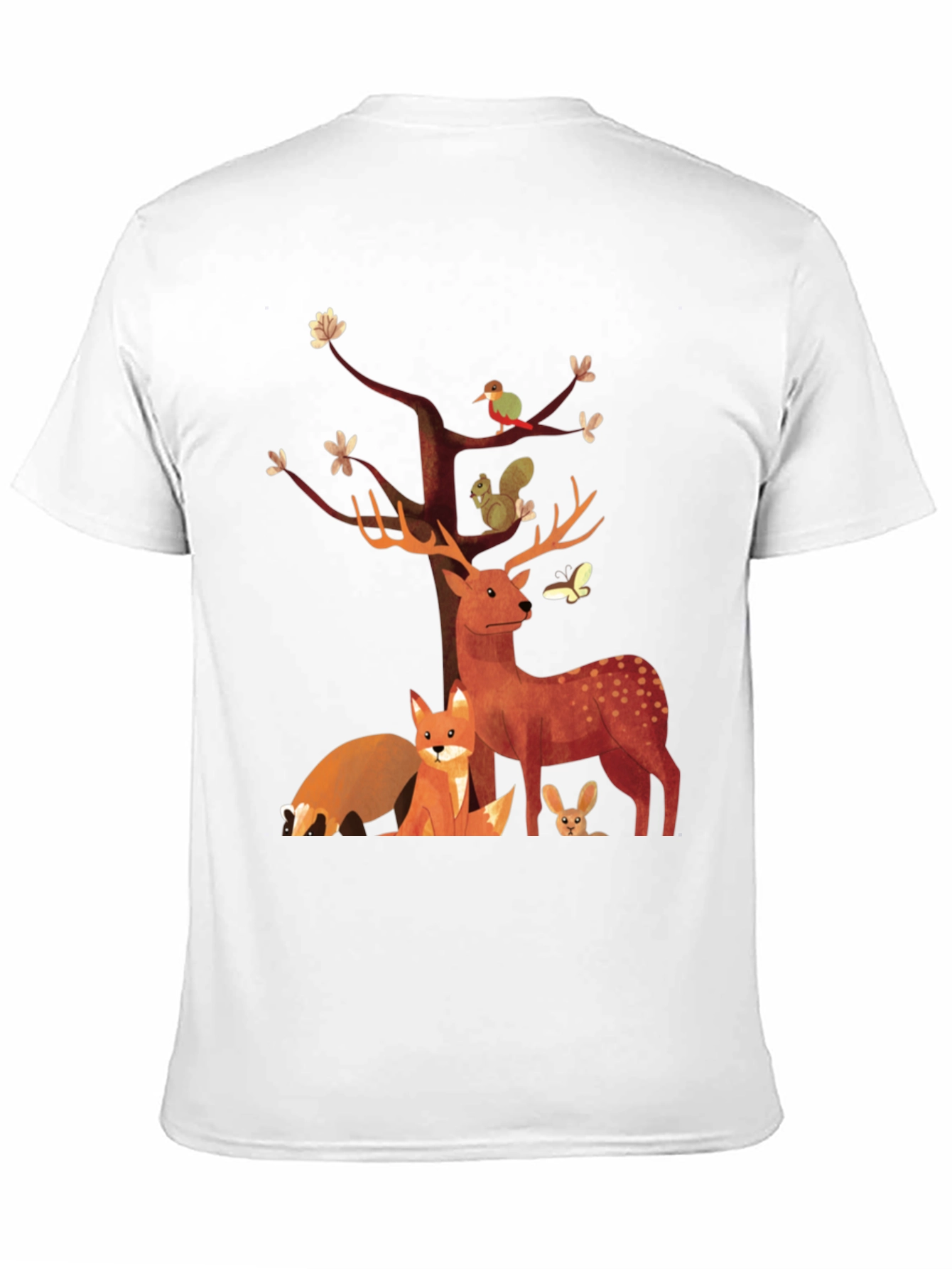 Nature Scene Graphic Tee - Forest Animals