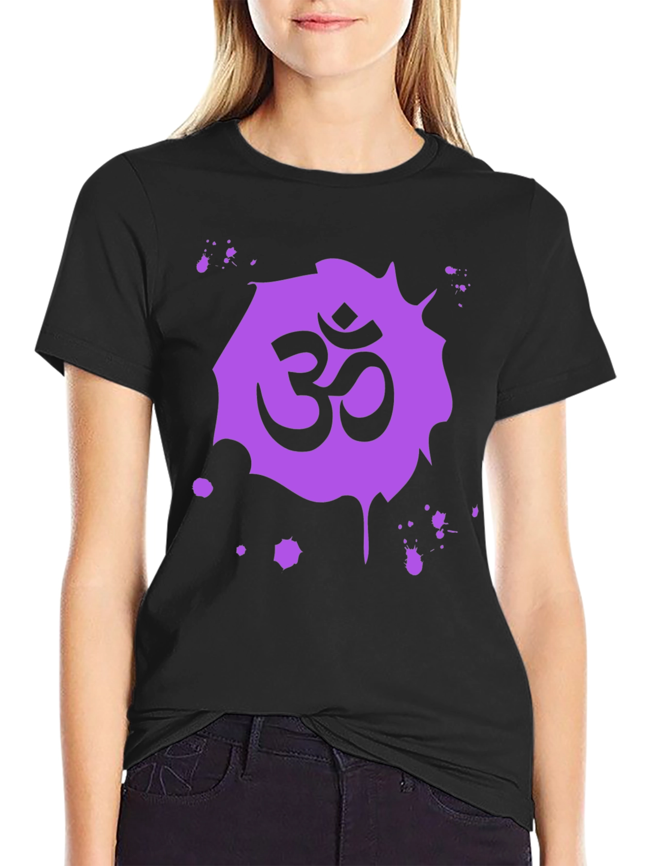 Om Symbol Black T-Shirt - Spiritual Design
