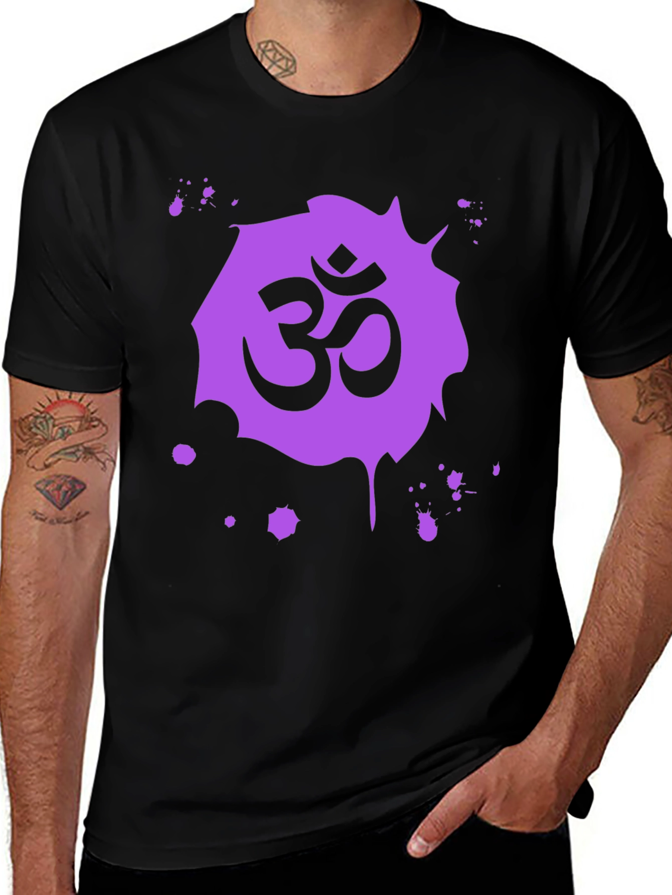 Om Symbol Black T-Shirt - Spiritual Design