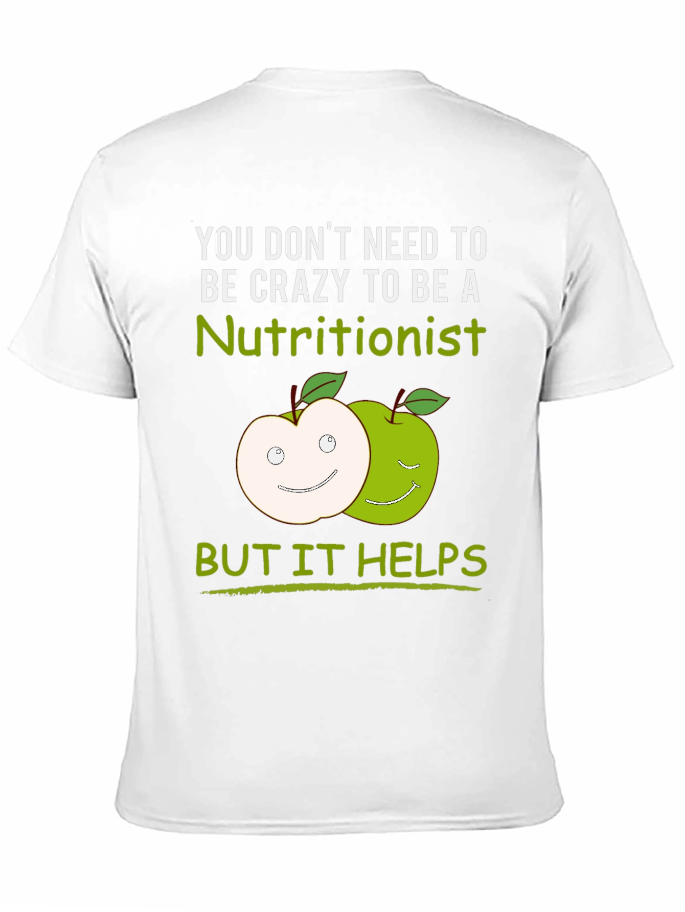 Nutritionist Crazy Apple Graphic T-Shirt