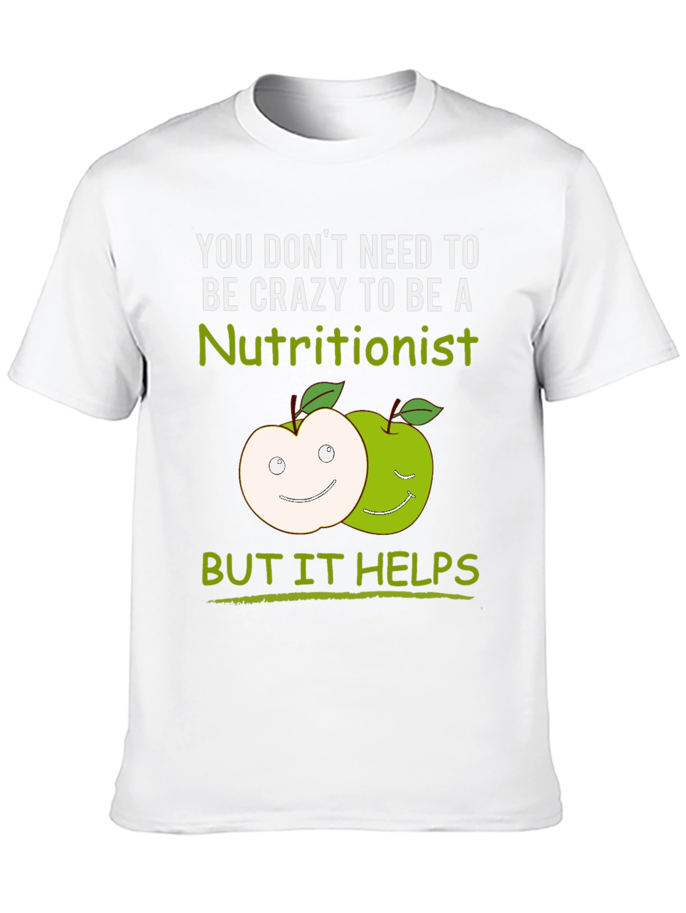 Nutritionist Crazy Apple Graphic T-Shirt