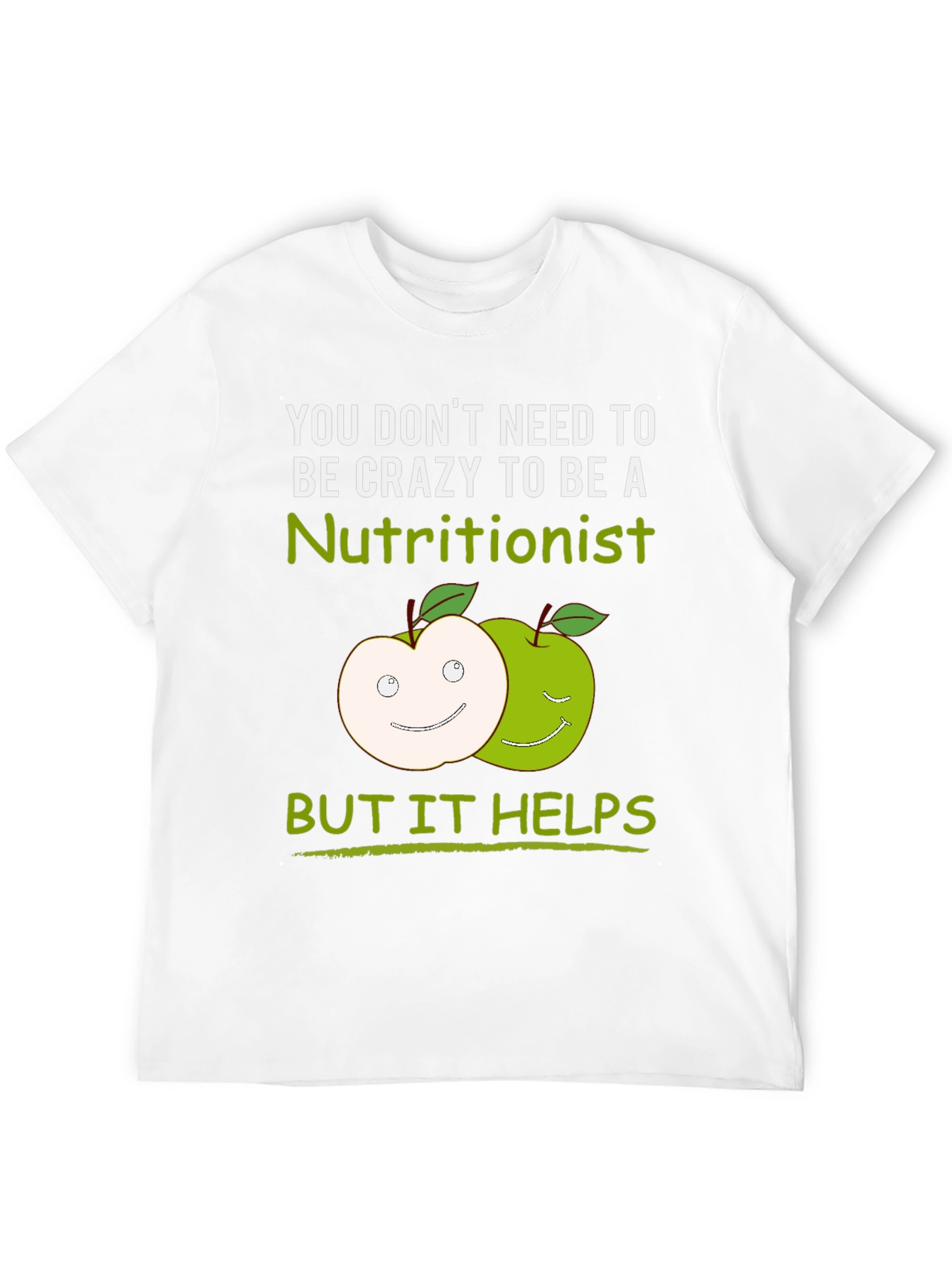Nutritionist Crazy Apple Graphic T-Shirt