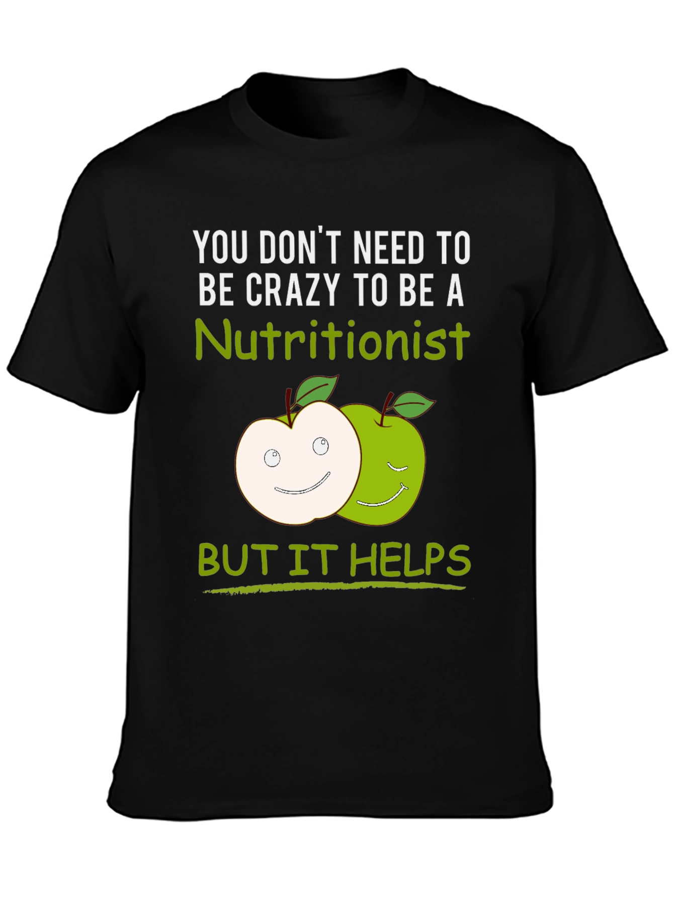 Nutritionist Crazy Apple Graphic T-Shirt