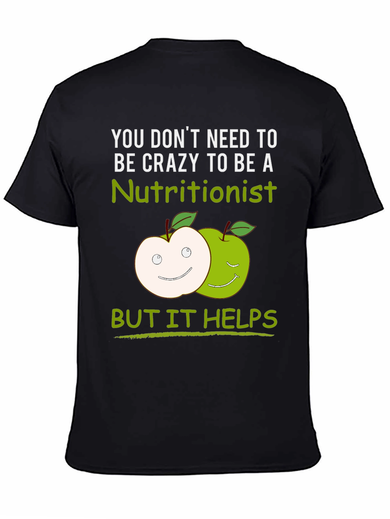 Nutritionist Crazy Apple Graphic T-Shirt