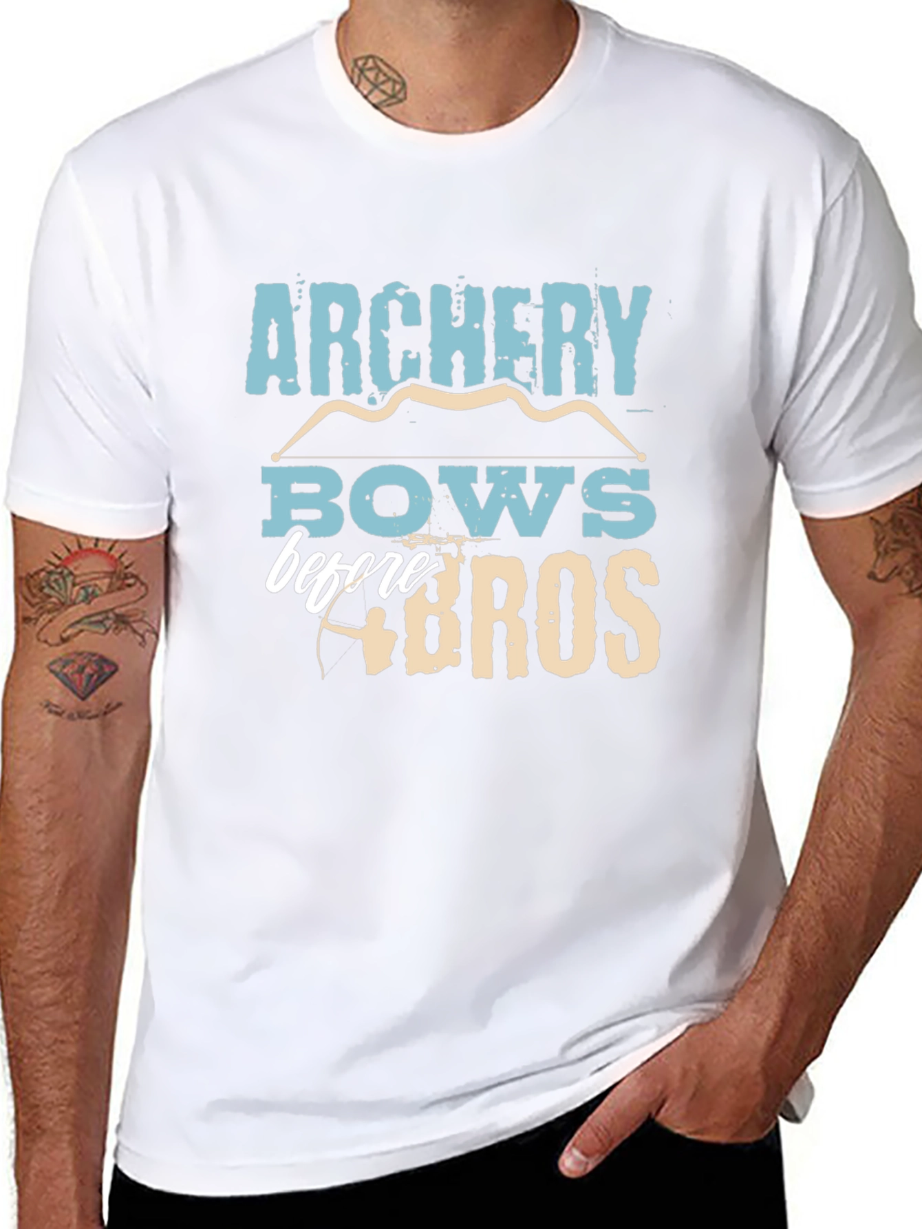 Archery Bows Before Bros Funny Graphic Tee