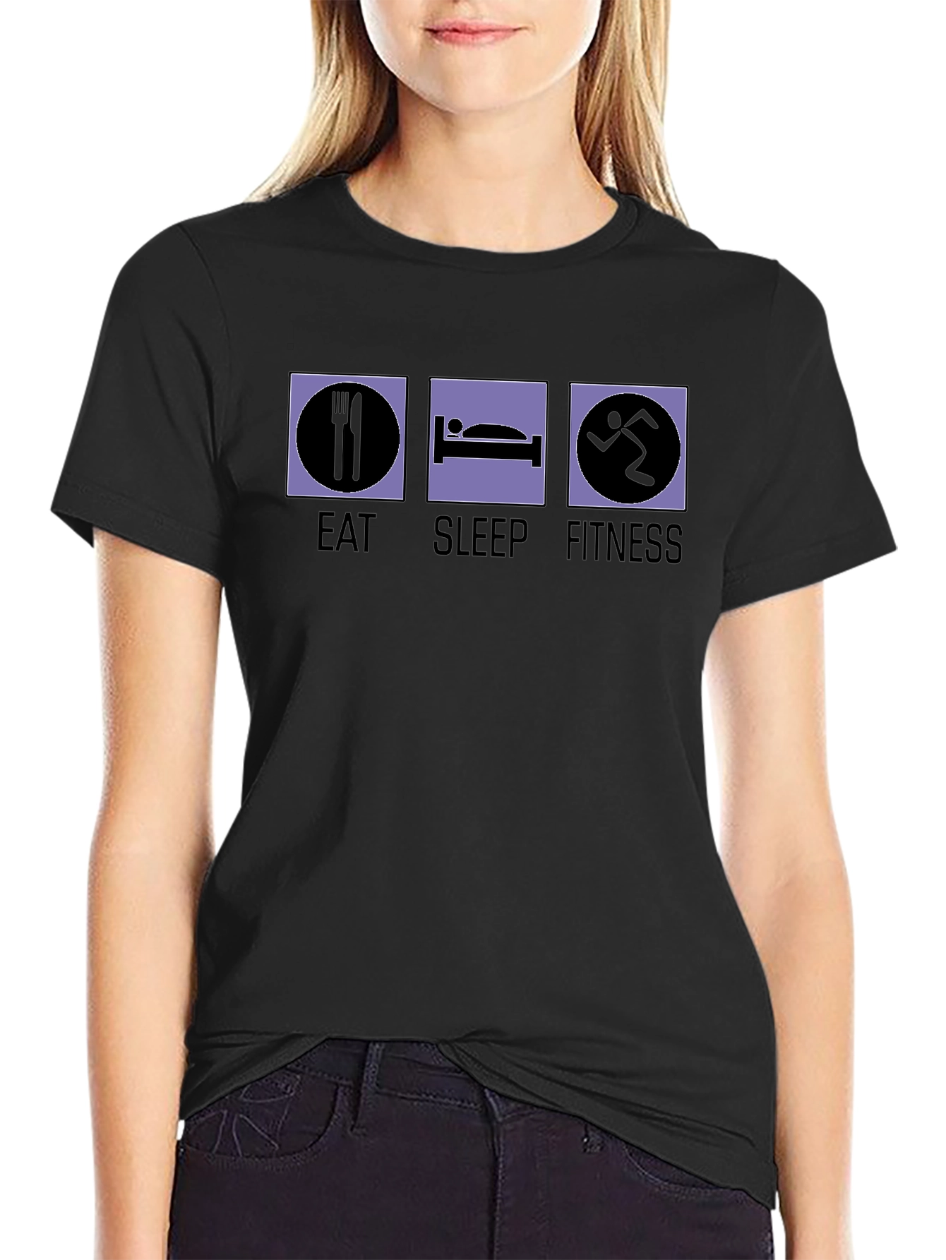 Eat Sleep Fitness Graphic T-Shirt