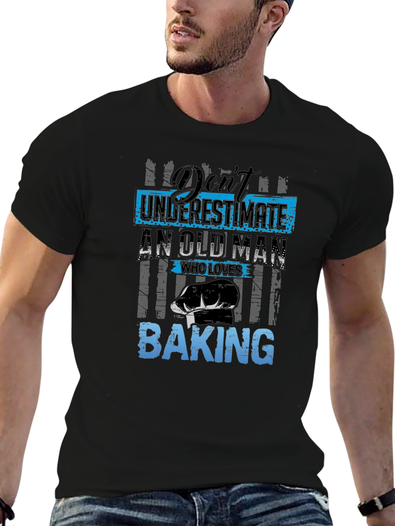 Funny Baking T-Shirt for Old Men