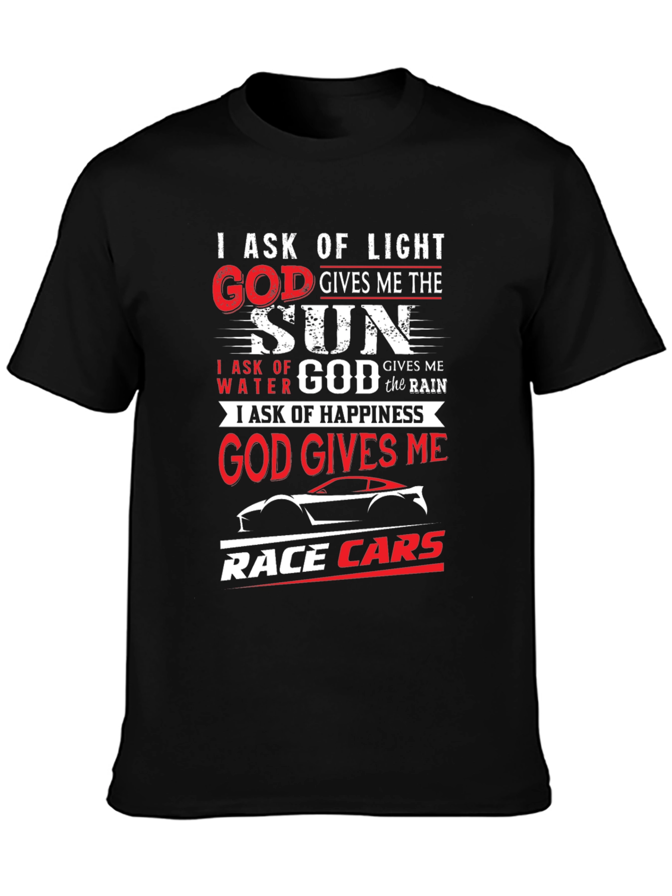 I Ask Of Light Black Graphic T-Shirt