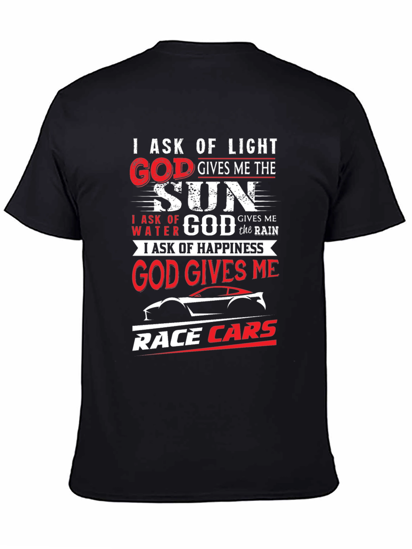 I Ask Of Light Black Graphic T-Shirt