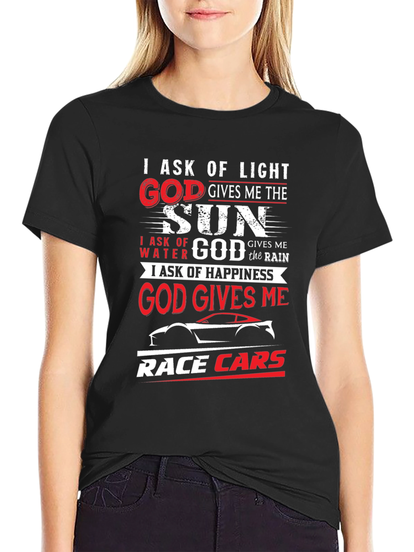 I Ask Of Light Black Graphic T-Shirt