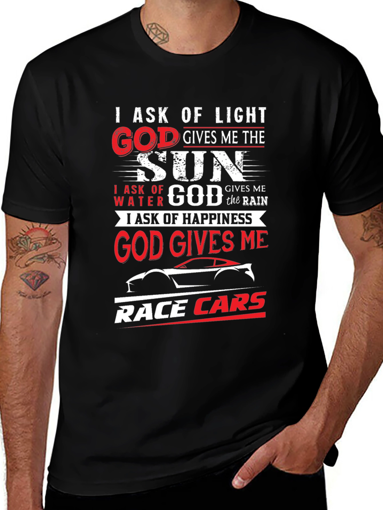 I Ask Of Light Black Graphic T-Shirt