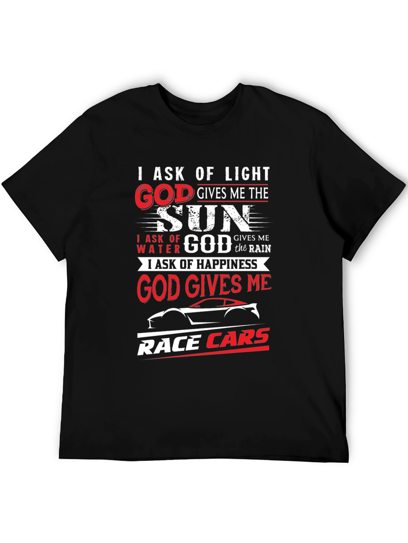 I Ask Of Light Black Graphic T-Shirt