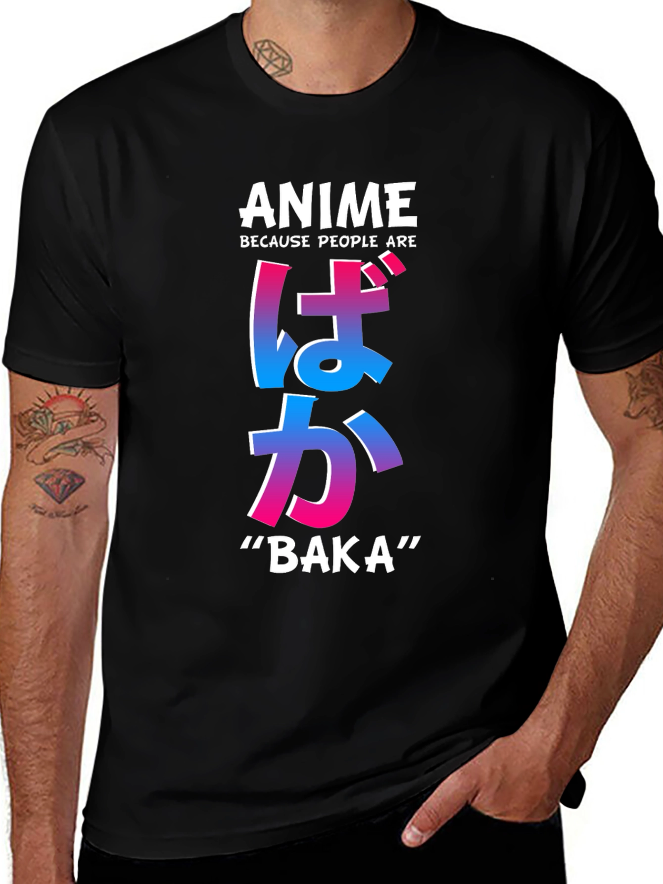 Anime Baka T-Shirt - Trendy Graphic Tee