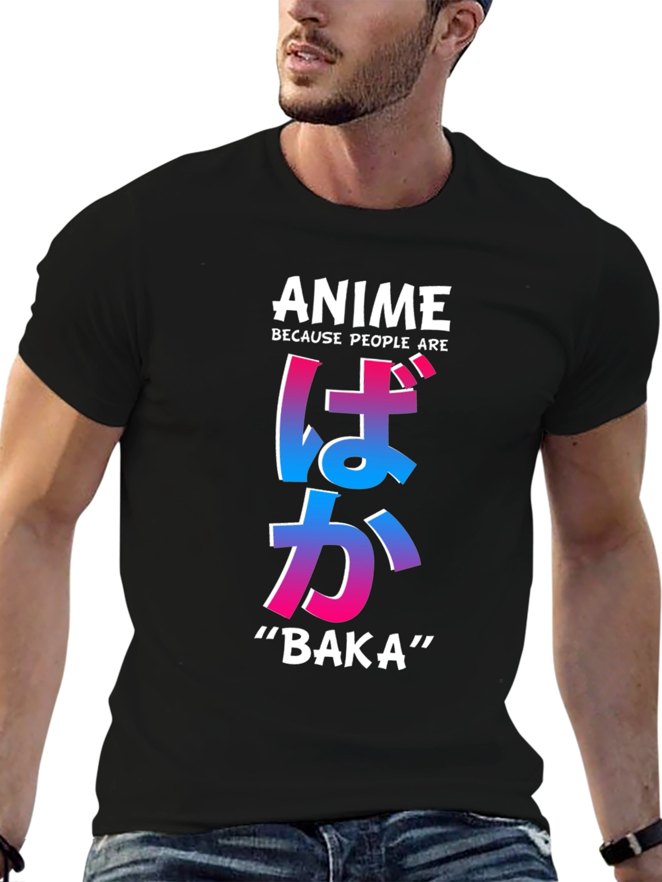 Anime Baka T-Shirt - Trendy Graphic Tee