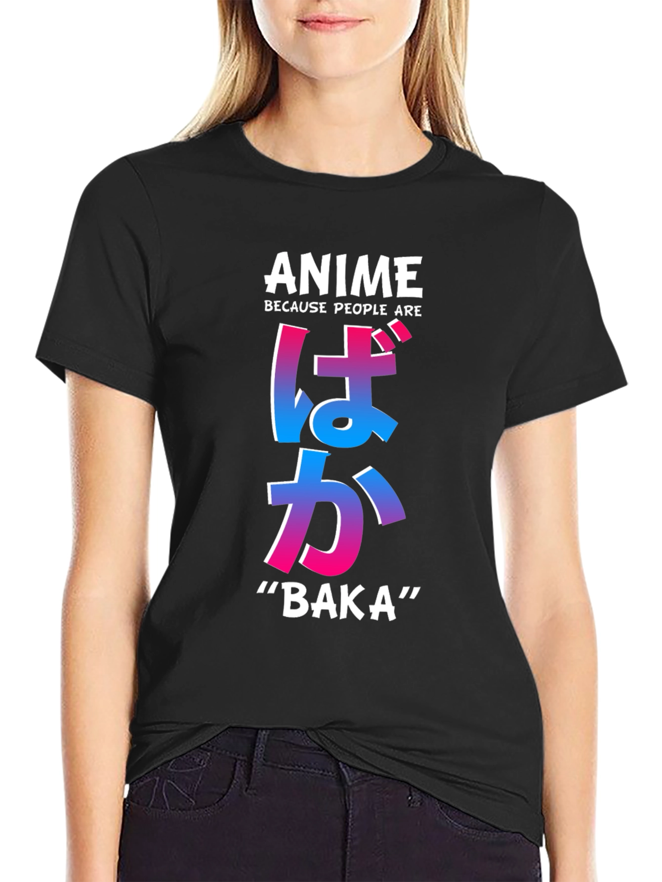 Anime Baka T-Shirt - Trendy Graphic Tee