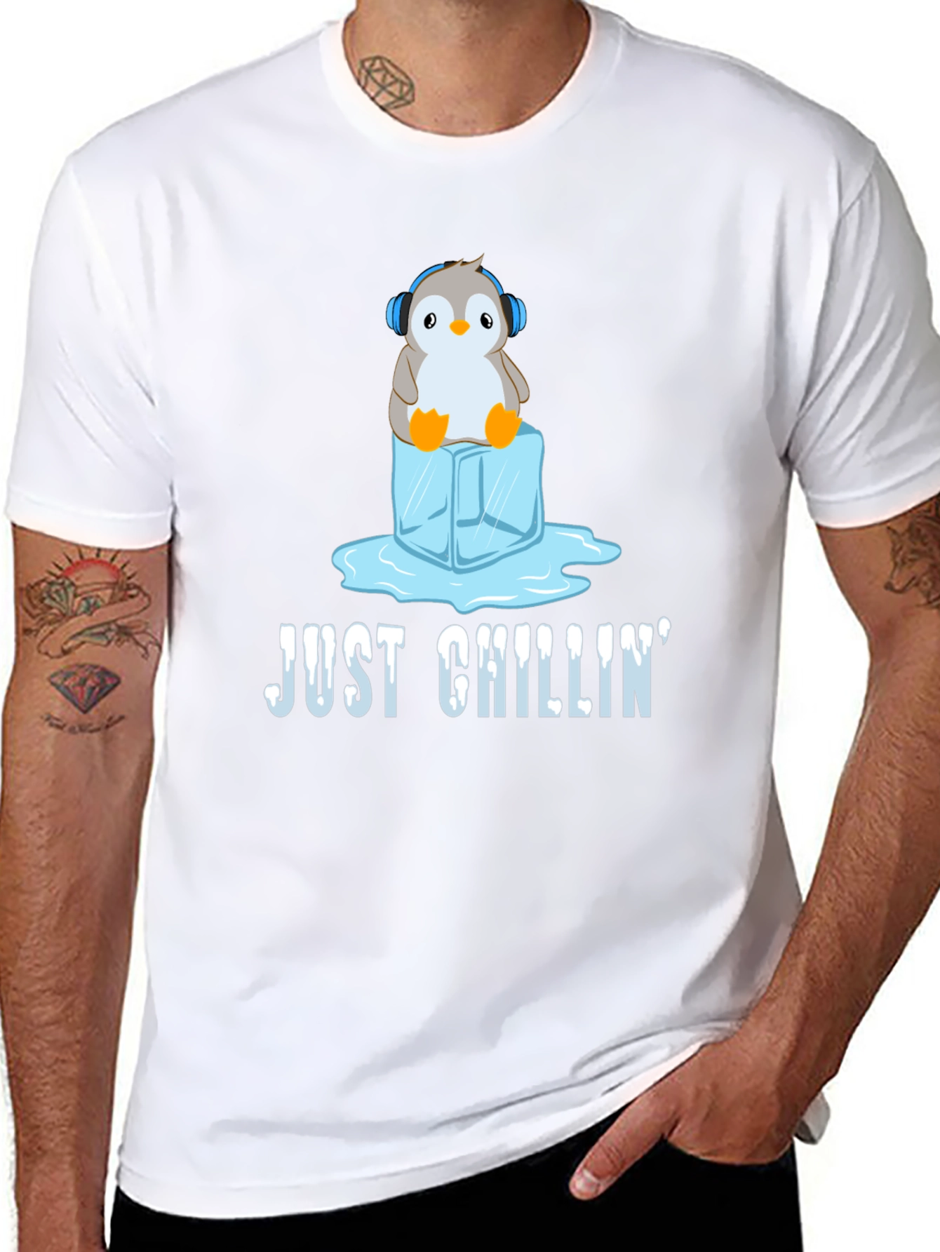 Just Chillin Penguin Graphic Tee