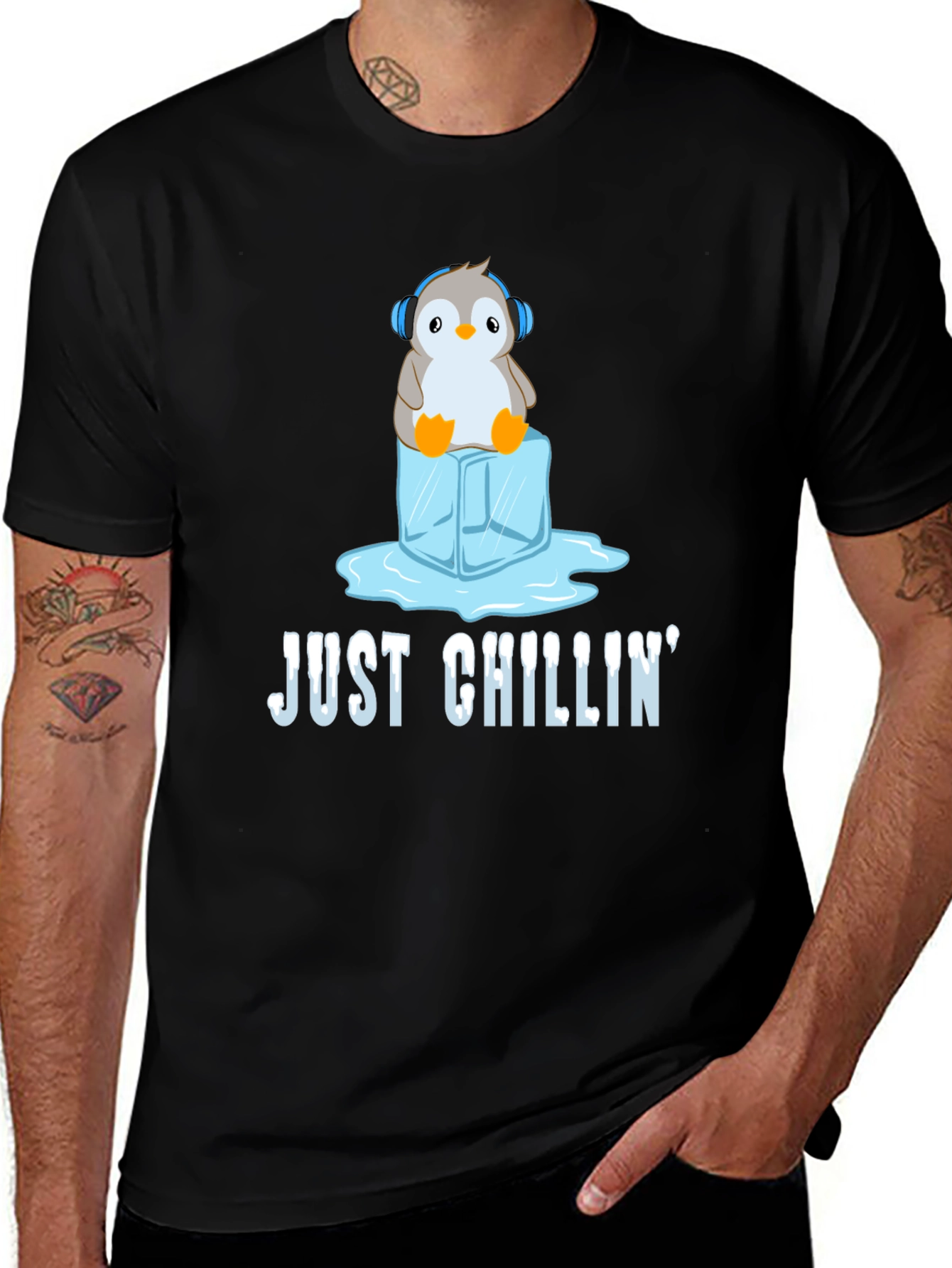 Just Chillin Penguin Graphic Tee