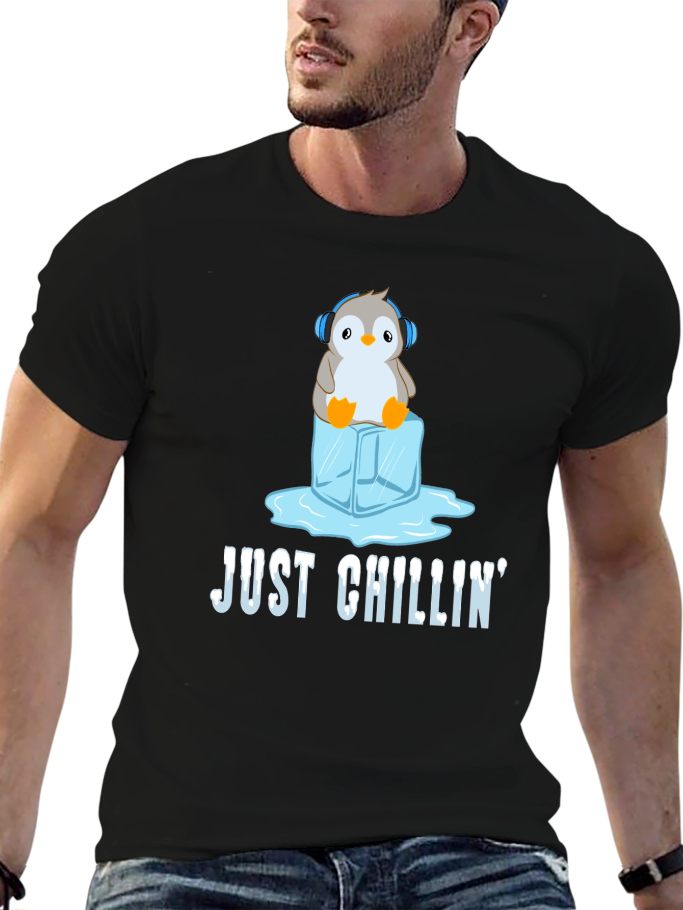 Just Chillin Penguin Graphic Tee