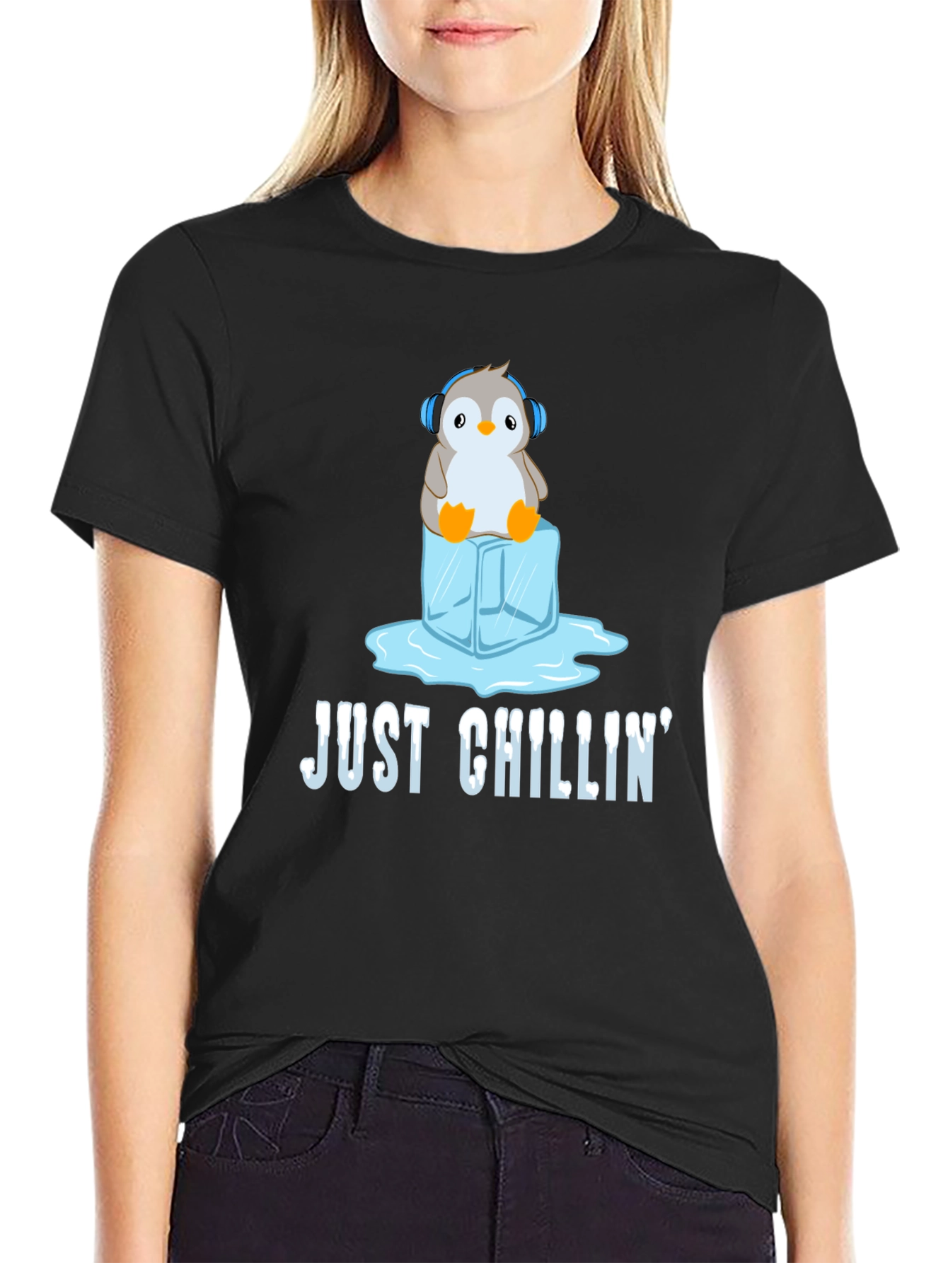 Just Chillin Penguin Graphic Tee