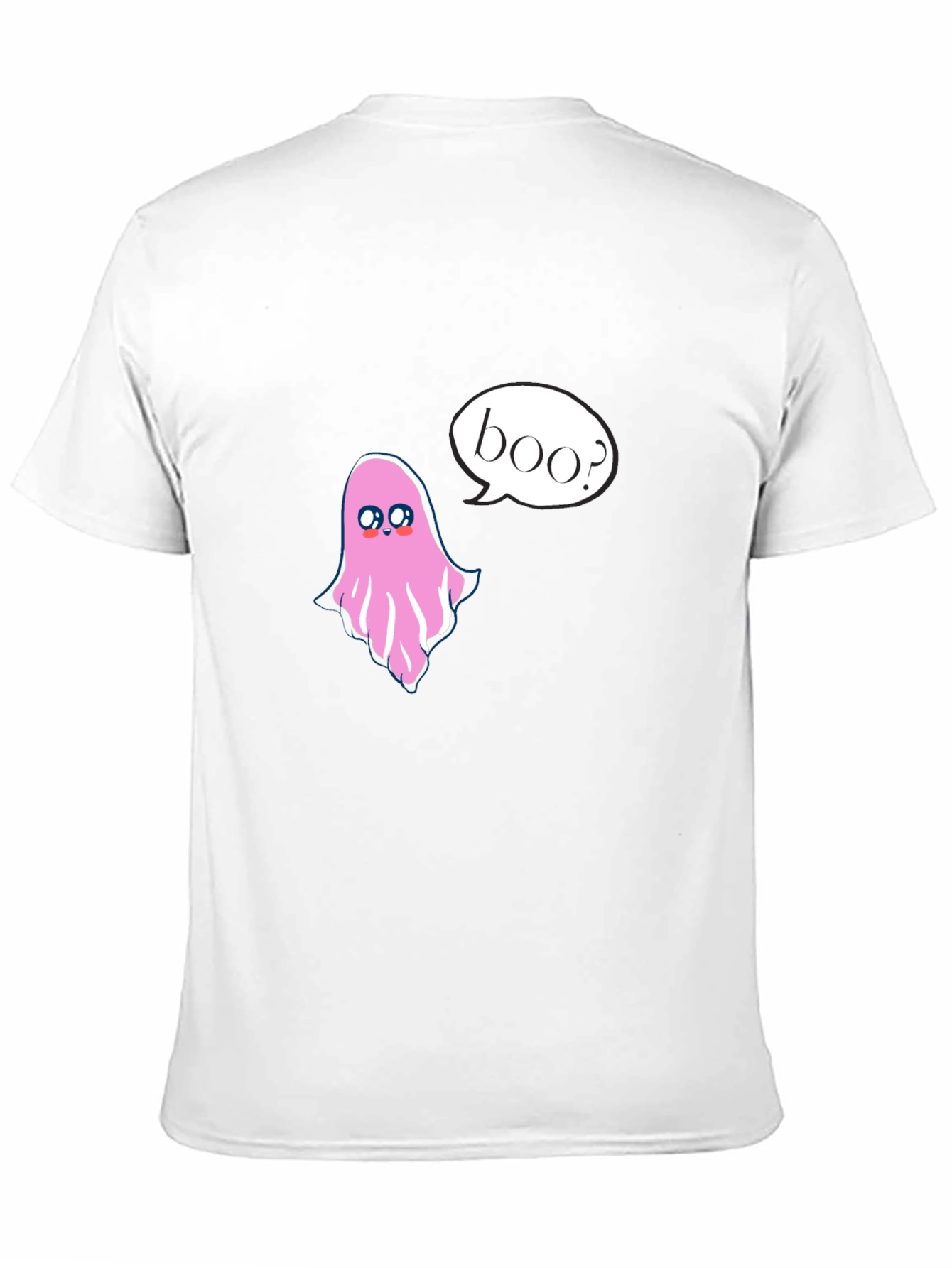 Cute Ghost Boo Halloween Black T-Shirt