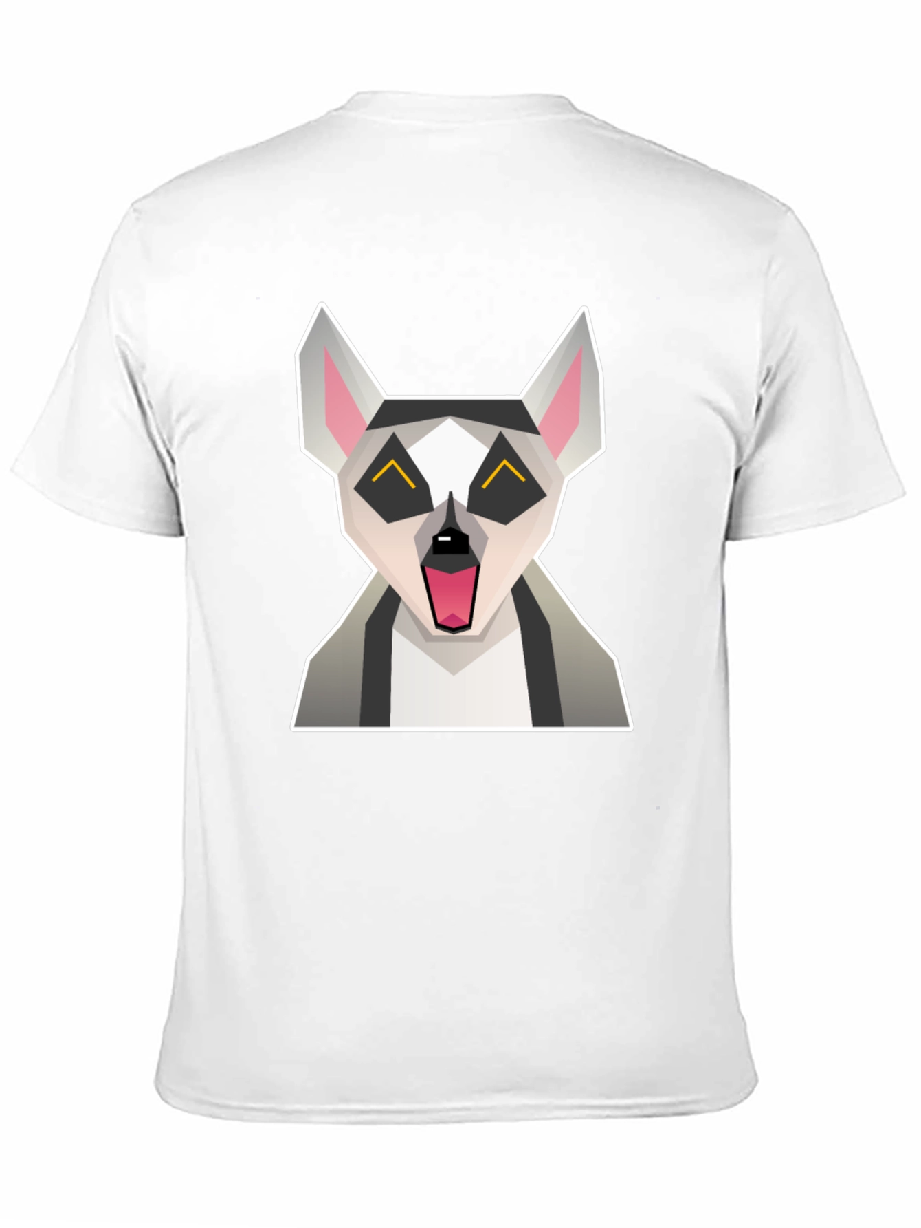 Geometric Lemur Graphic Tee - Quirky Black T-Shirt