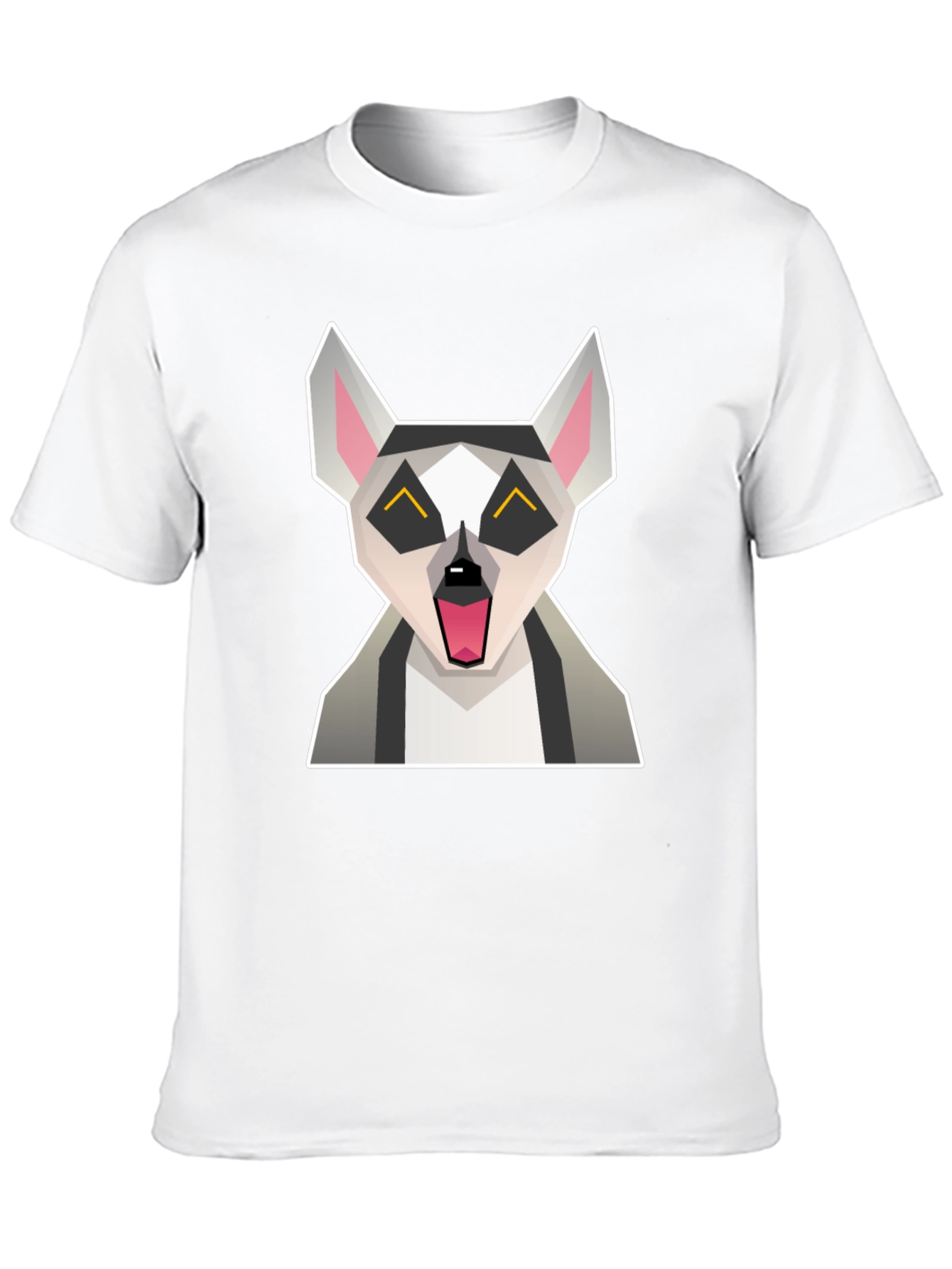 Geometric Lemur Graphic Tee - Quirky Black T-Shirt