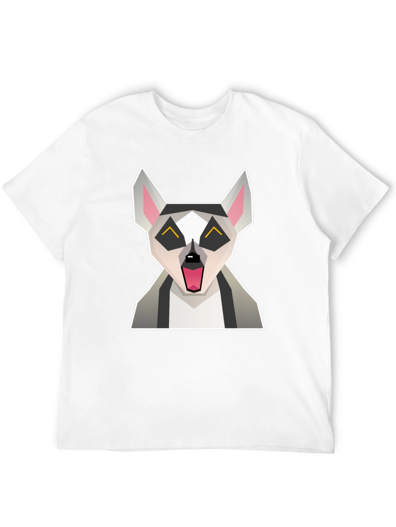 Geometric Lemur Graphic Tee - Quirky Black T-Shirt