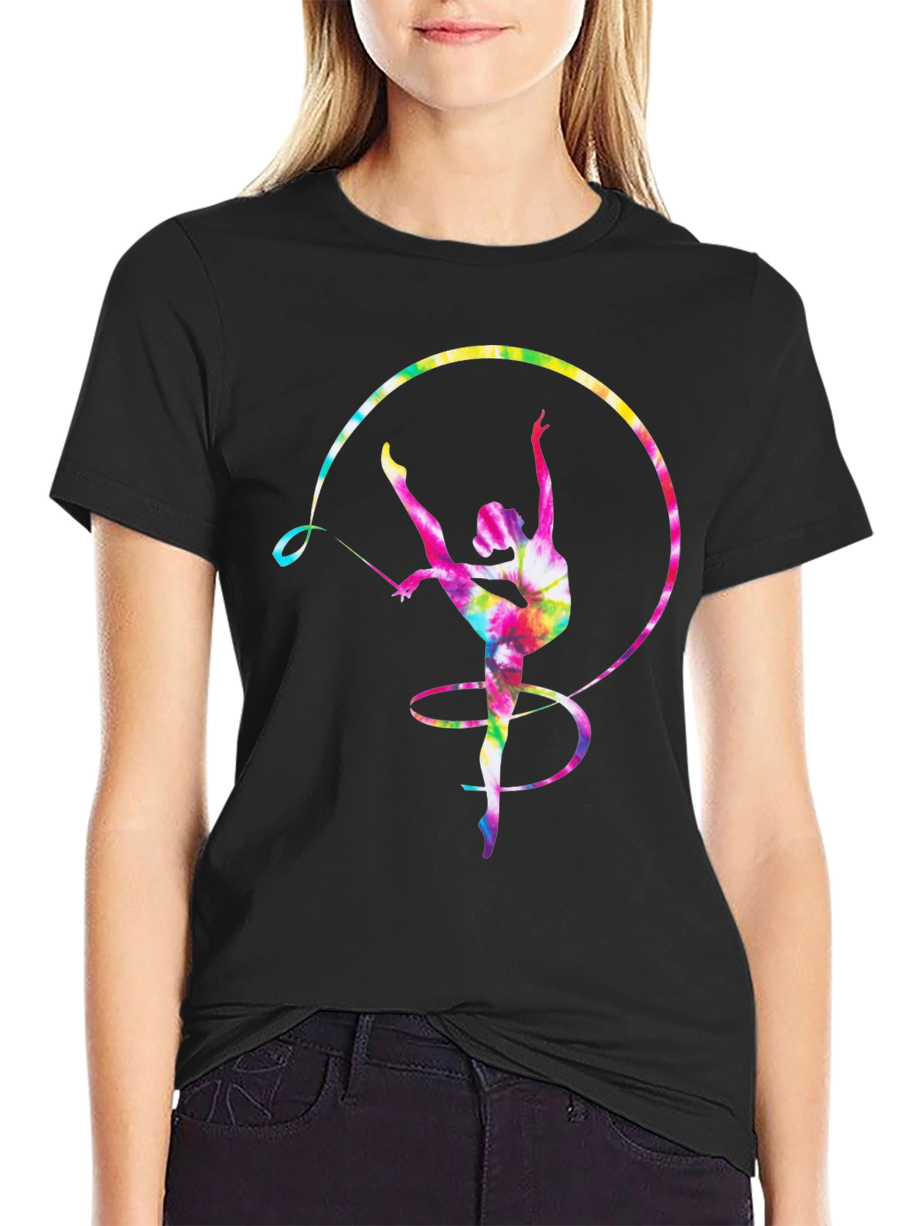 Gymnastics Tie-Dye Graphic T-Shirt