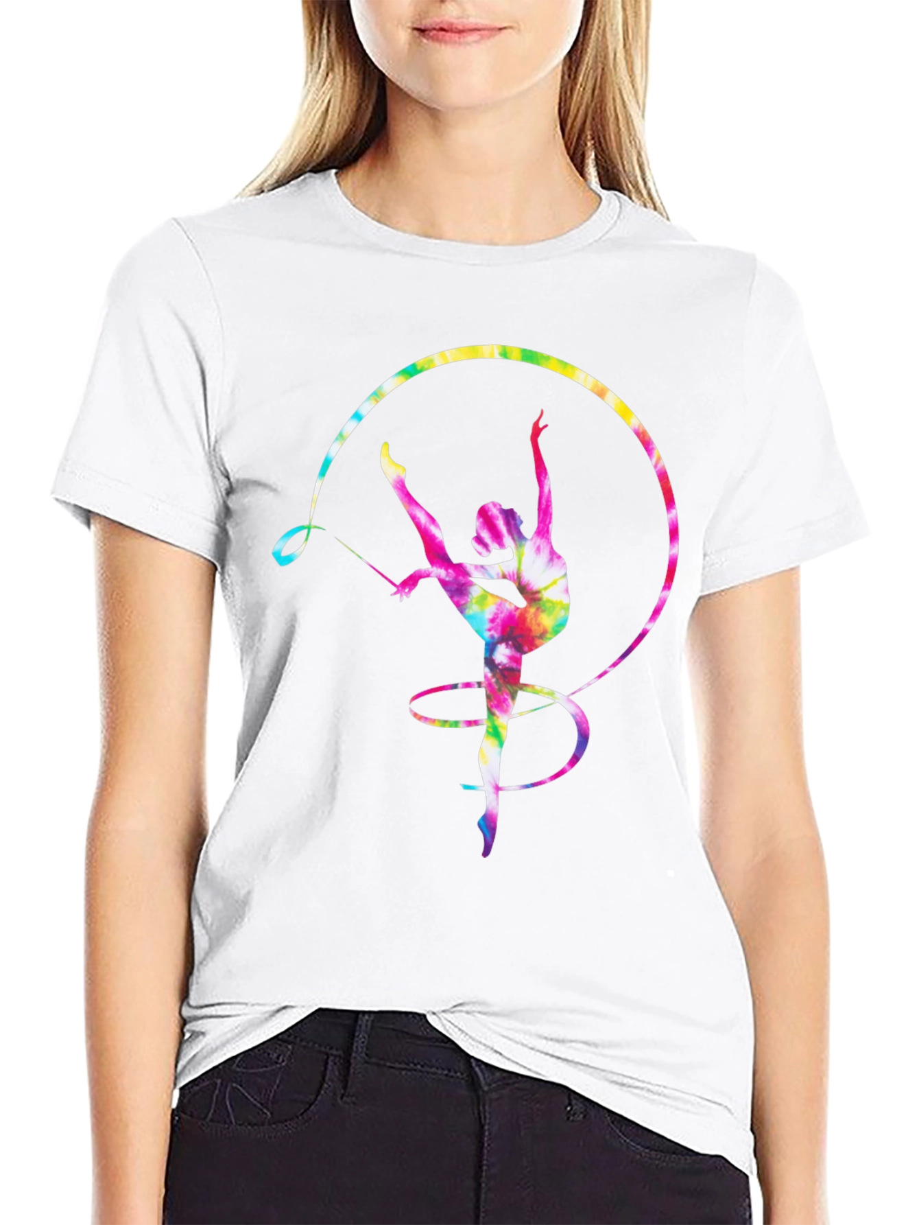 Gymnastics Tie-Dye Graphic T-Shirt