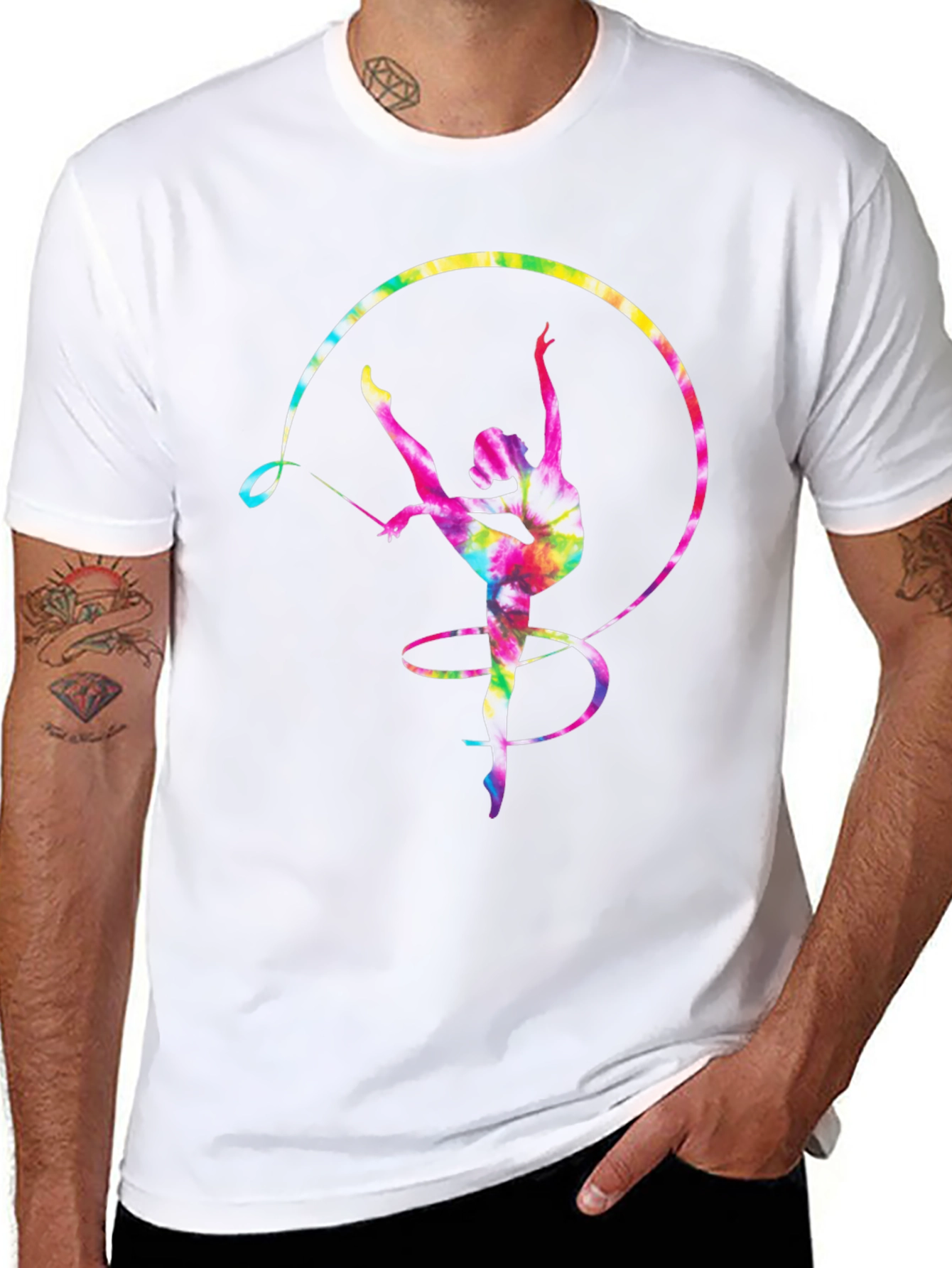 Gymnastics Tie-Dye Graphic T-Shirt