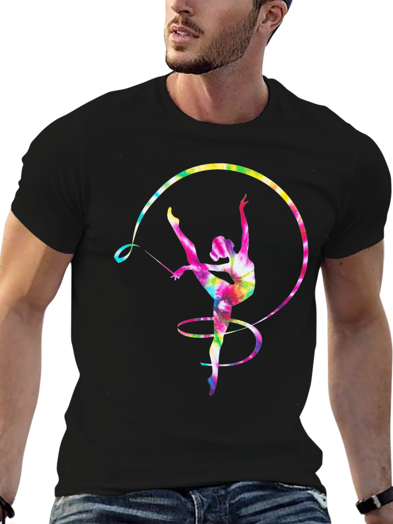 Gymnastics Tie-Dye Graphic T-Shirt
