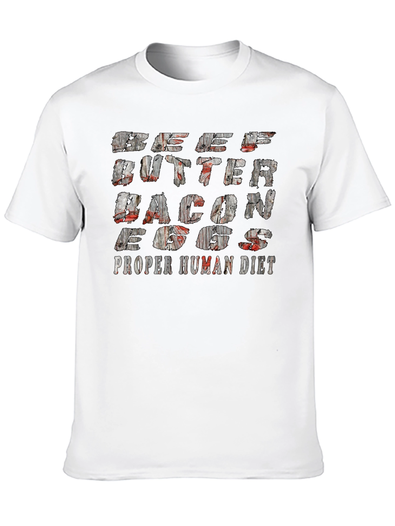 Beef Butter Bacon Eggs Proper Human Diet Black T-Shirt