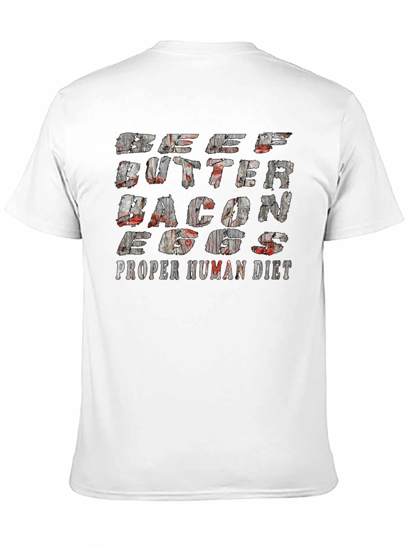 Beef Butter Bacon Eggs Proper Human Diet Black T-Shirt