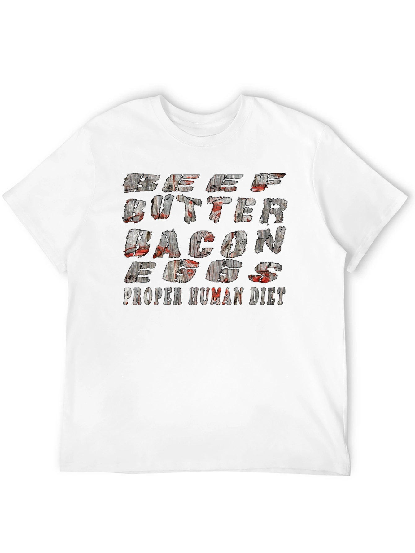 Beef Butter Bacon Eggs Proper Human Diet Black T-Shirt