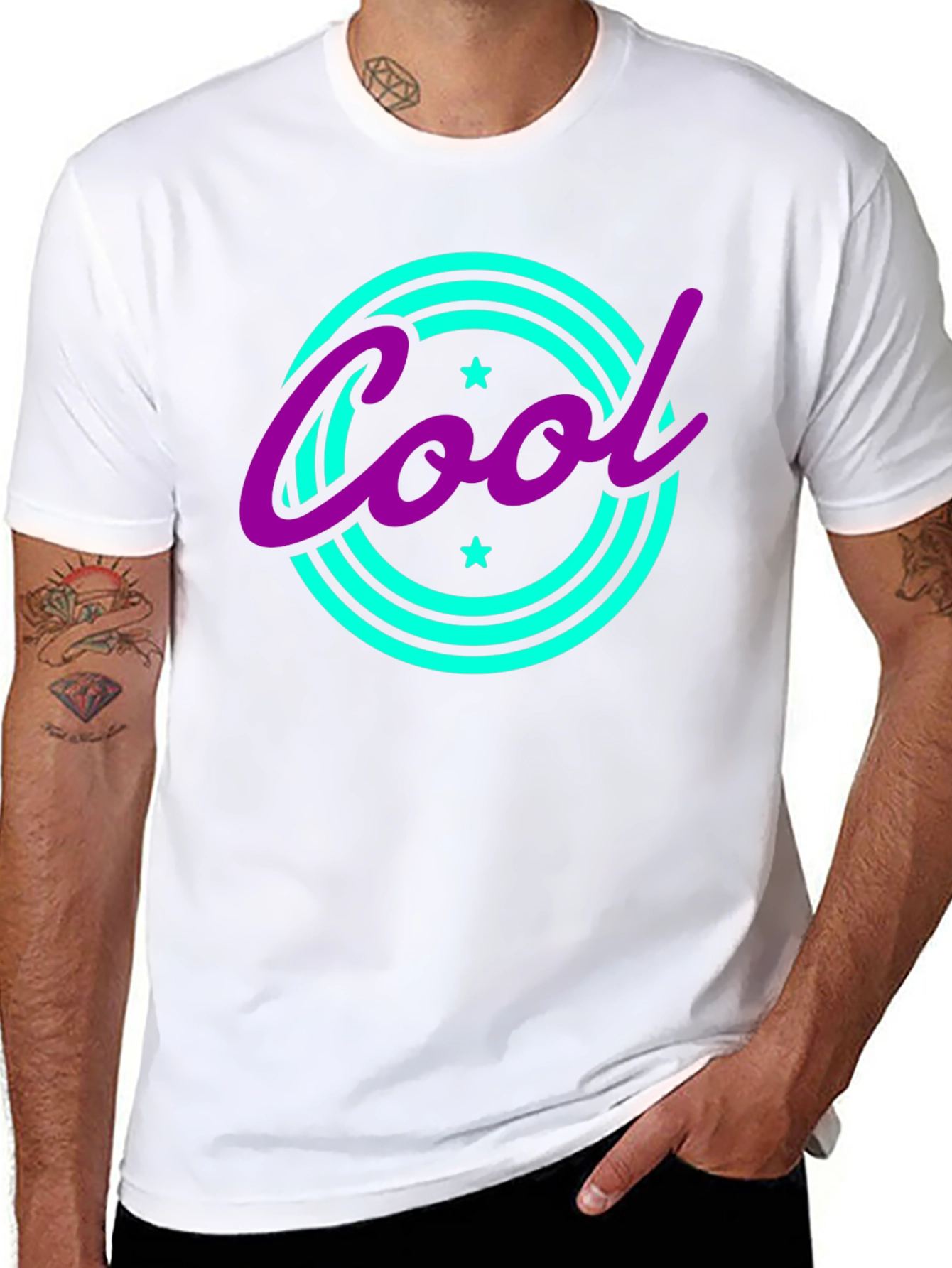 Cool Graphic Tee - Retro Style Black T-Shirt