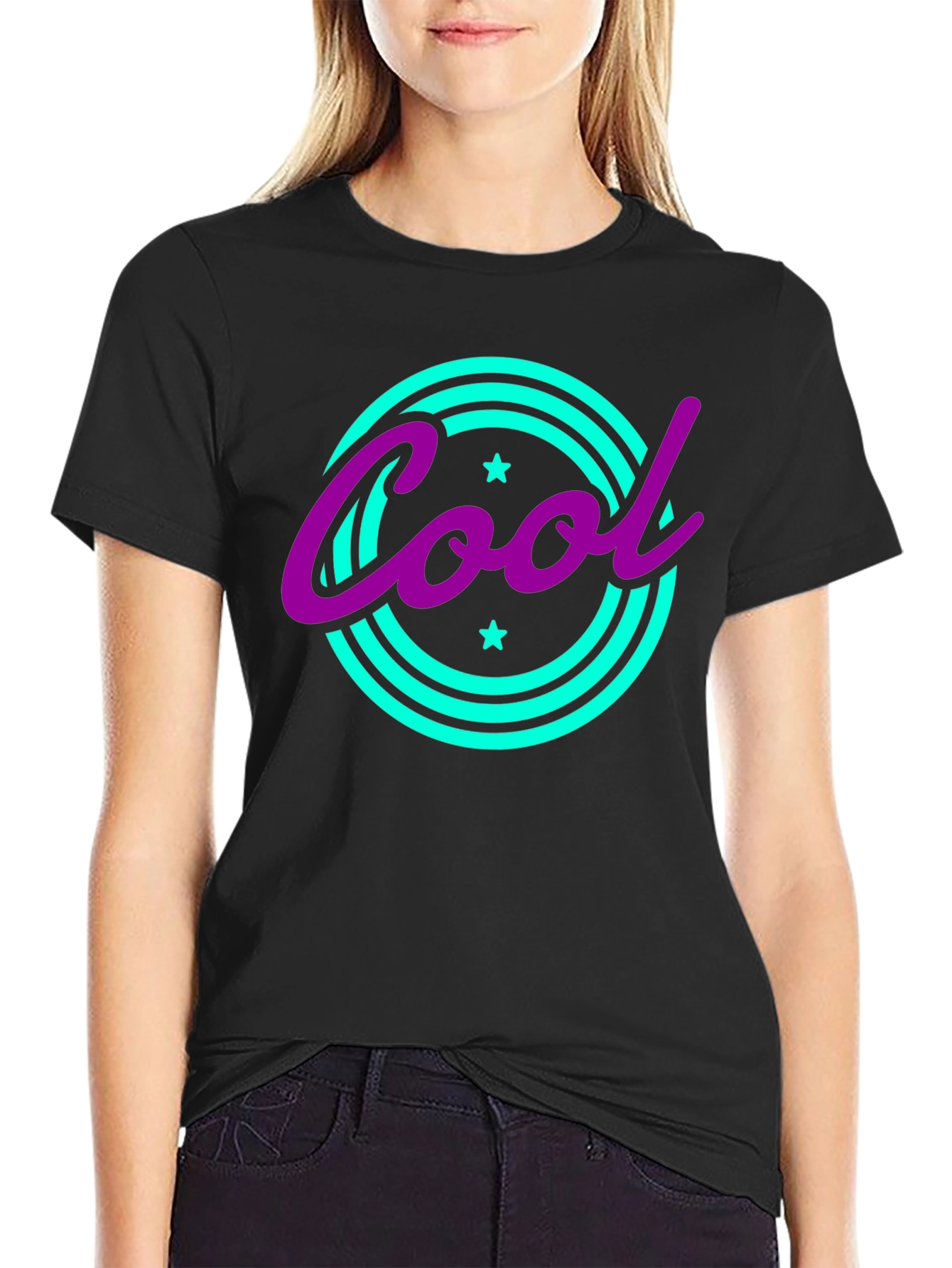 Cool Graphic Tee - Retro Style Black T-Shirt