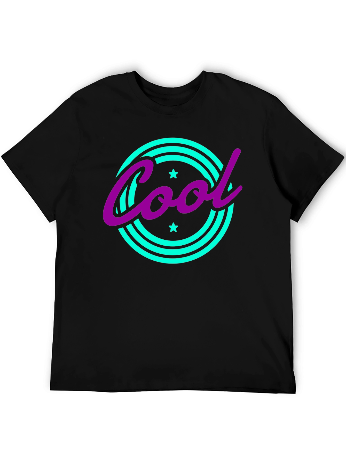 Cool Graphic Tee - Retro Style Black T-Shirt
