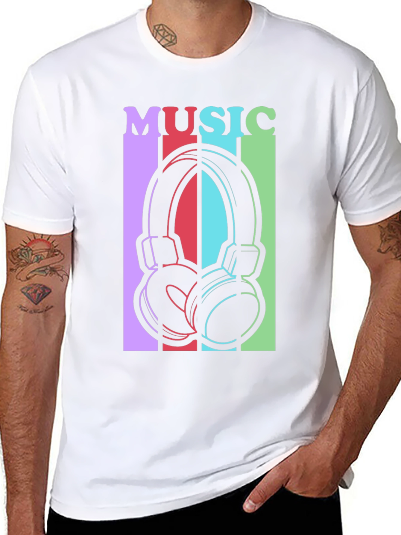 Music Headphones Graphic Tee - Stylish Unisex T-Shirt