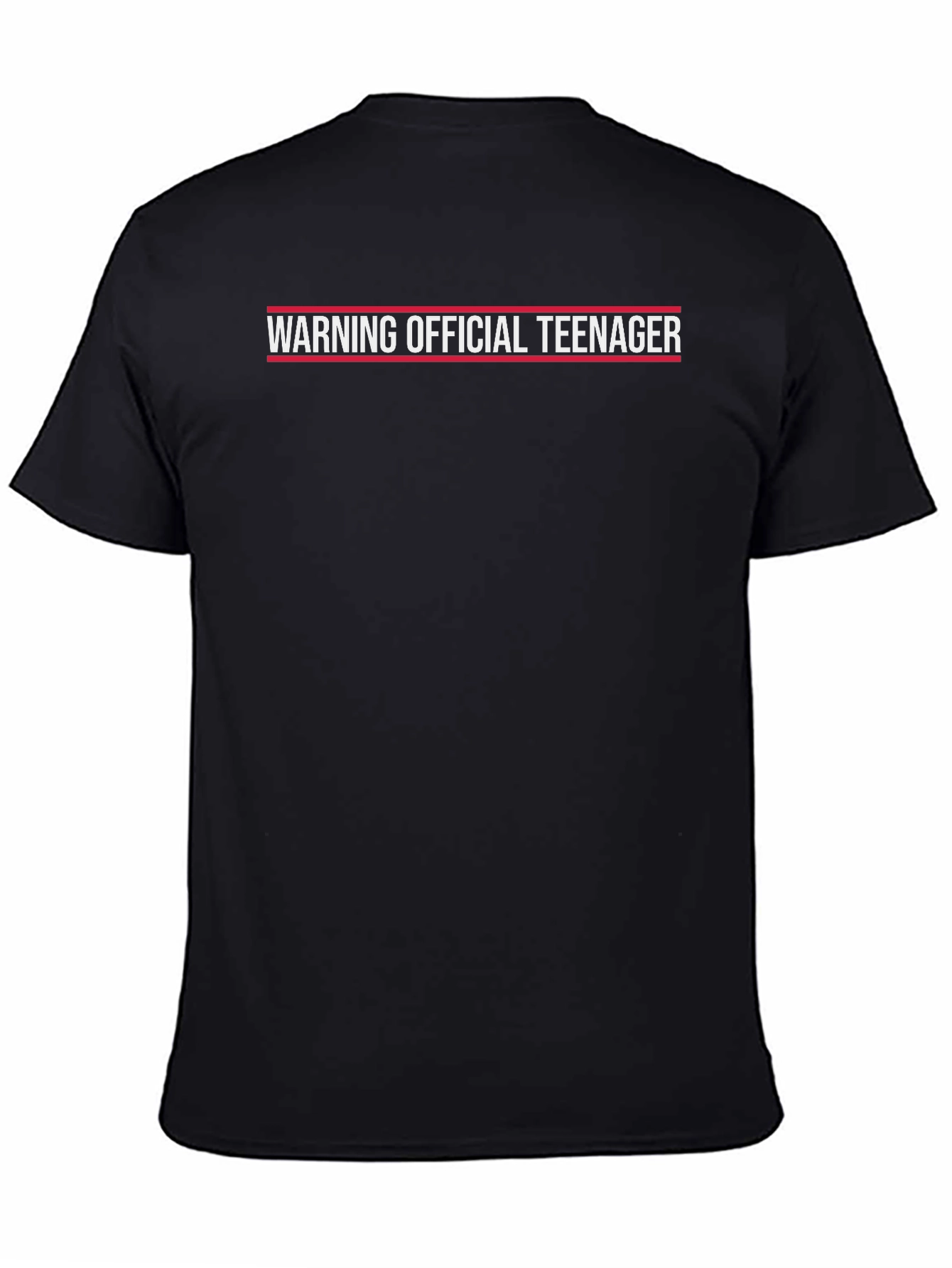 Warning Official Teenager T-Shirt - Black Novelty Tee